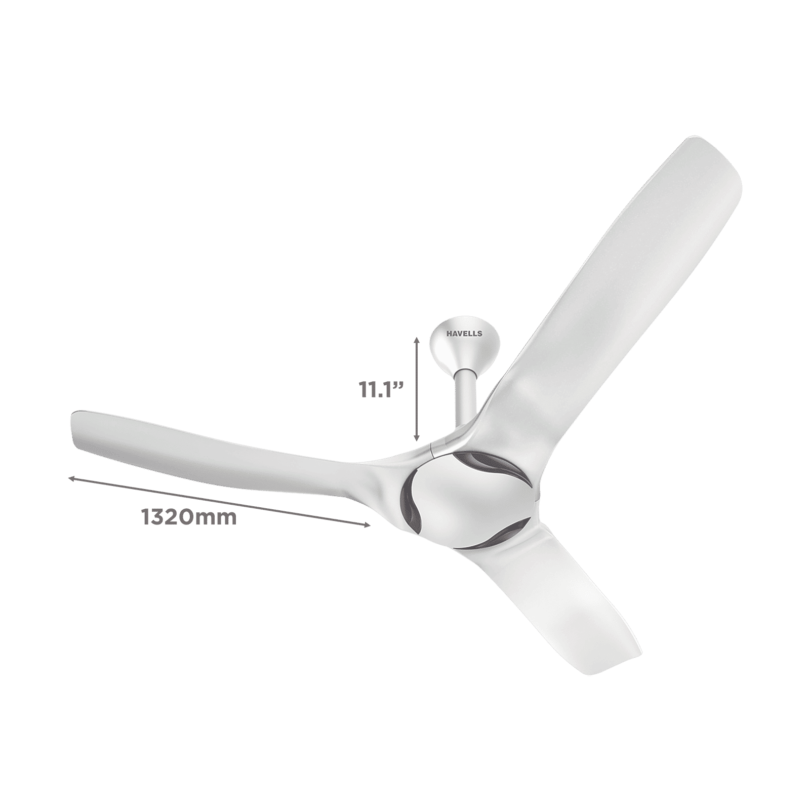 HAVELLS Stealth Air Cruise 1320mm 3 Blade Strong 18 Pole Motor Ceiling Fan (Dust Resistant, Pearl White)_2