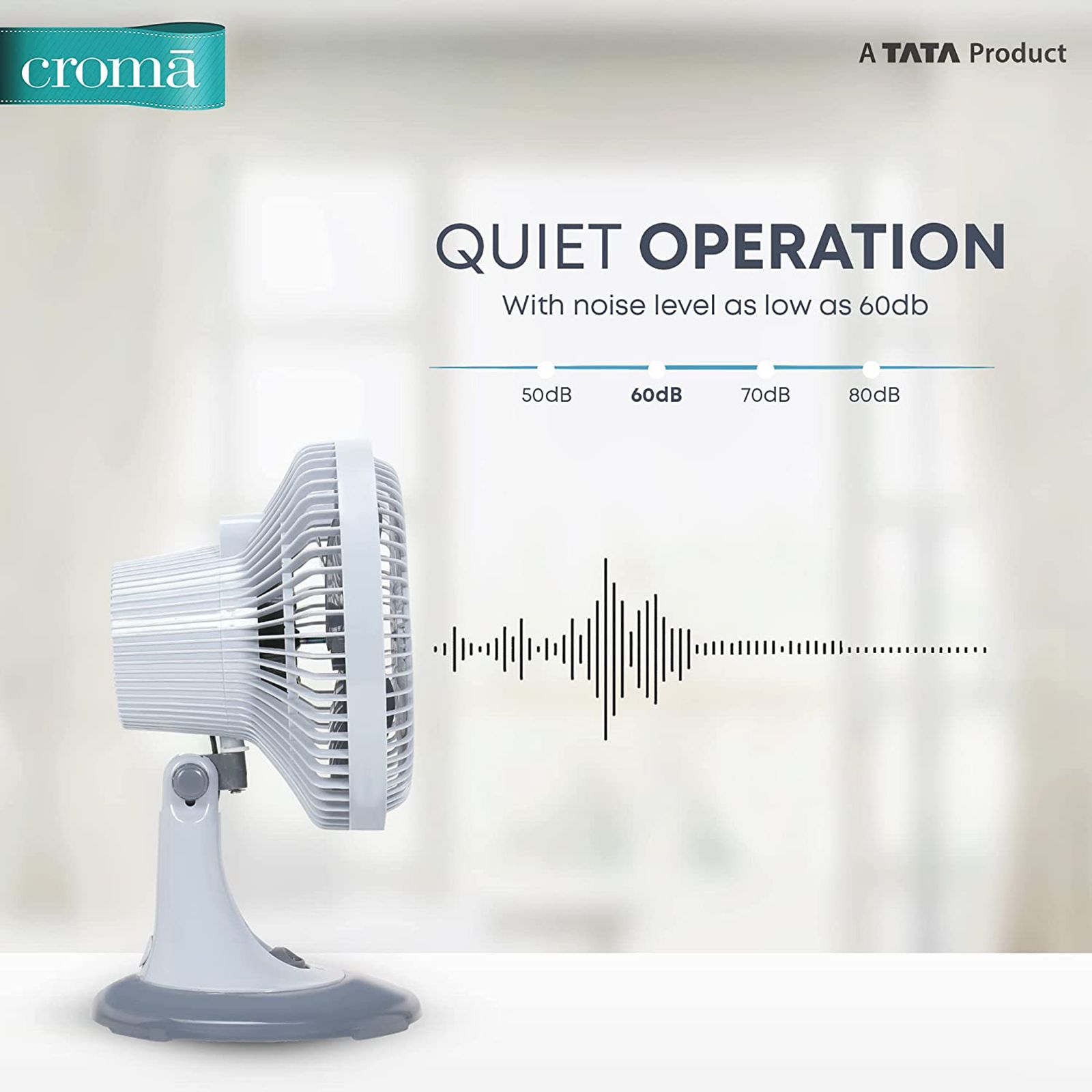 Croma 225mm 3 Blade Energy Efficient Table Fan (Silent Operation, Grey)_13