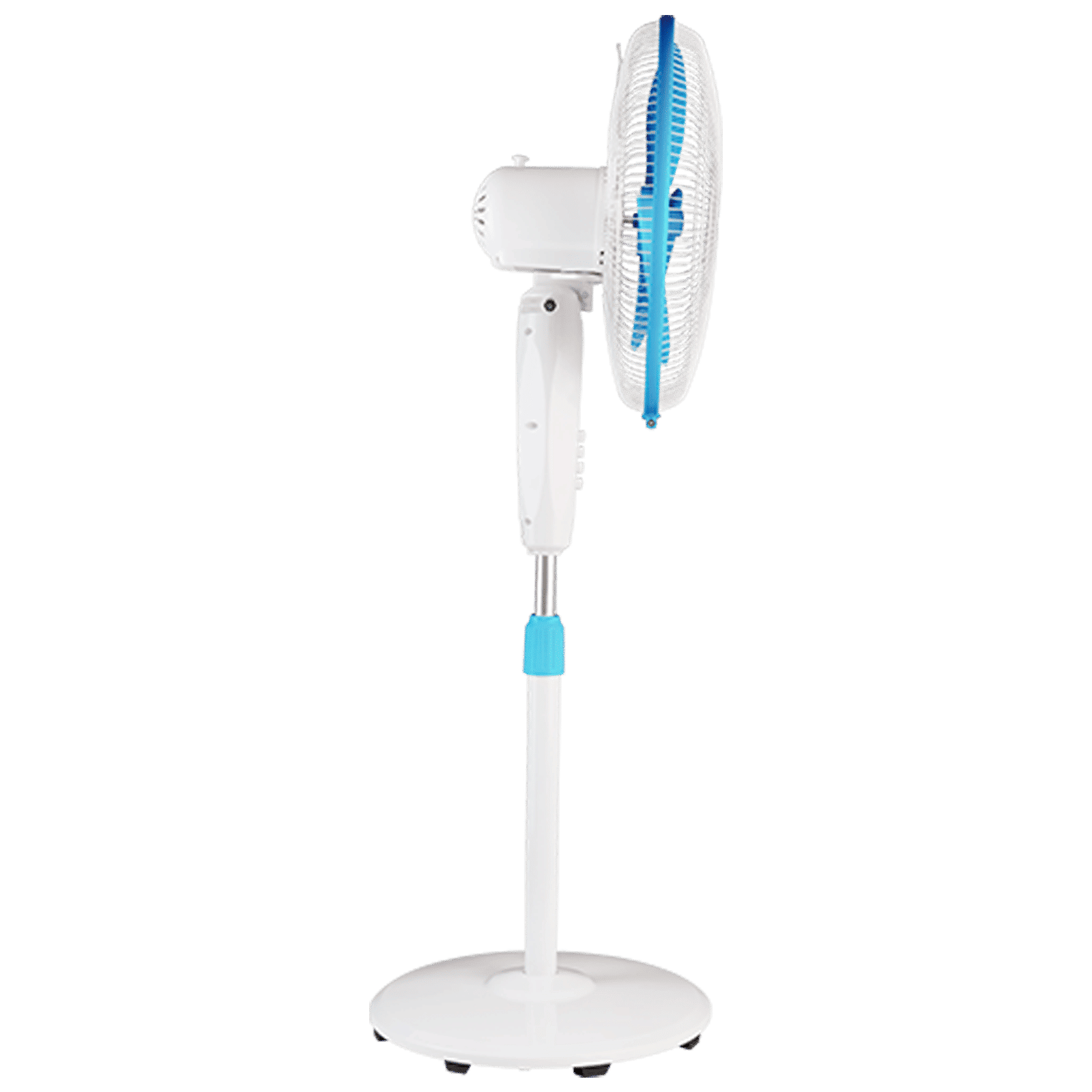USHA Mist Air Flo 400mm 3 Blade Copper Motor Pedestal Fan (Aerodynamically Design, Light Blue)_3