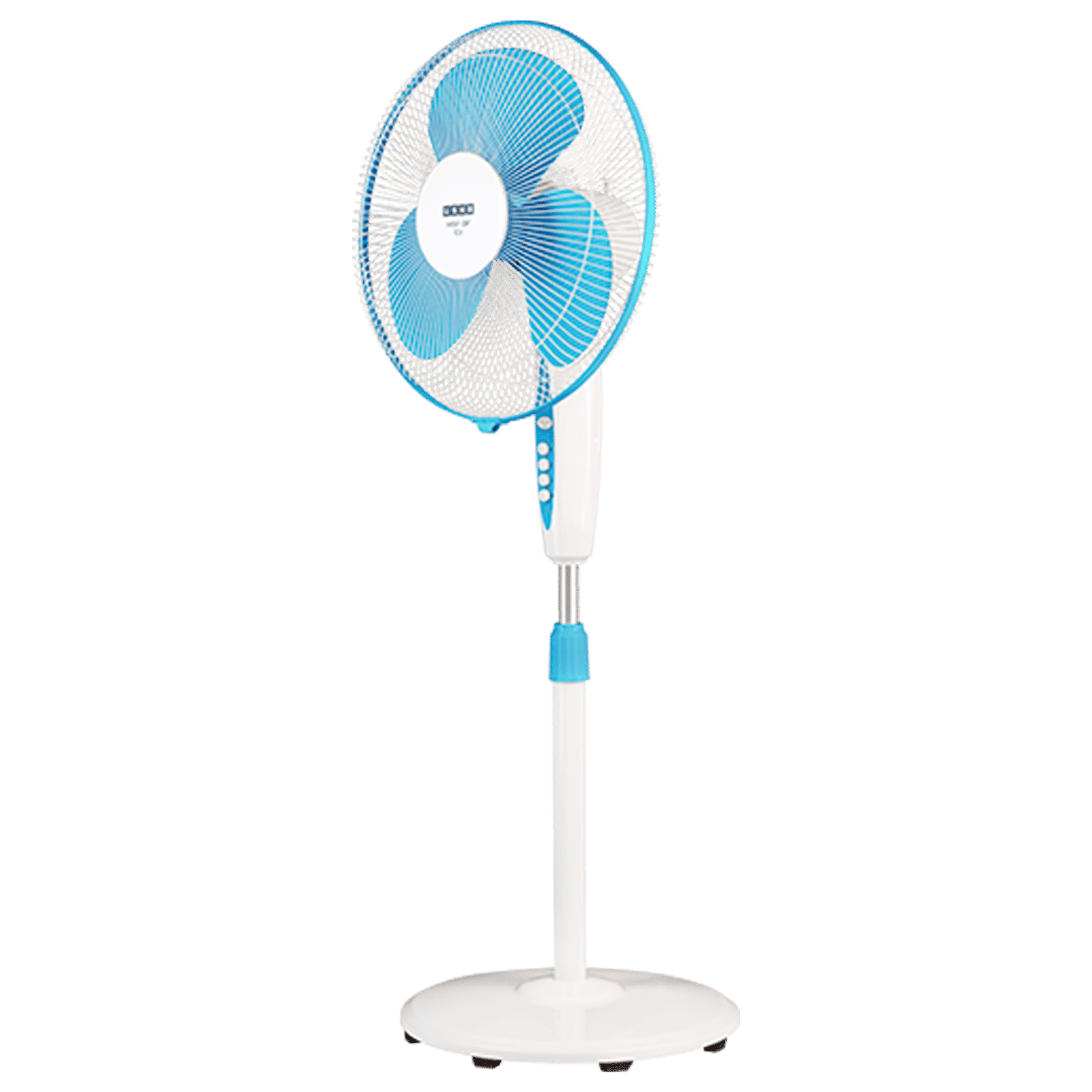 USHA Mist Air Flo 400mm 3 Blade Copper Motor Pedestal Fan (Aerodynamically Design, Light Blue)_4