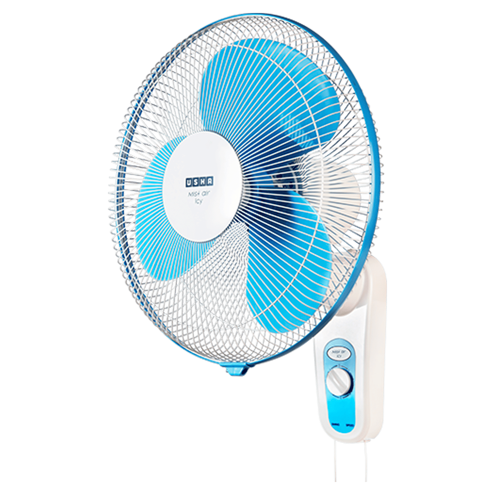 USHA Mist Air Flo 400mm 3 Blade Inverter Technology Wall Mounted Fan (Easy Tilt, Light Blue)_6