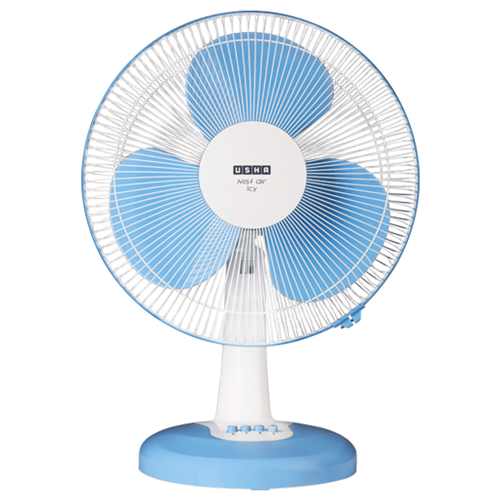 USHA Mist Air Flo 400mm 3 Blade Inverter Technology Table Fan (Durable Design, Light Blue) USHA Mist Air Flo 400mm 3 Blade Inverter Technology Table Fan (Durable Design, Light Blue)_1