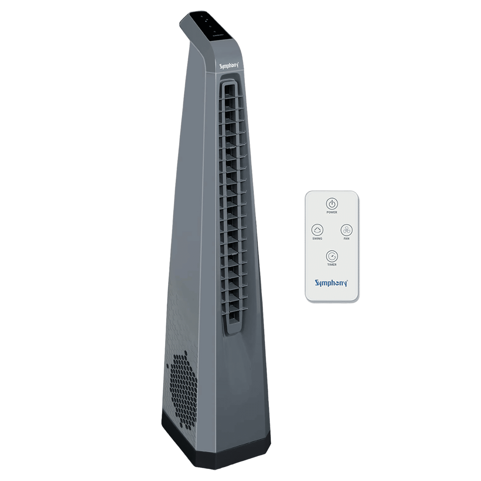 Symphony Surround-I Bladeless 25 ft Air Throw 650 m3/hr Air Delivery Tower Fan with Remote (Touchscreen Control Panel, Dark Grey) Symphony Surround-I Bladeless 25 ft Air Throw 650 m3/hr Air Delivery Tower Fan with Remote (Touchscreen Control Panel, Dark Grey)_5