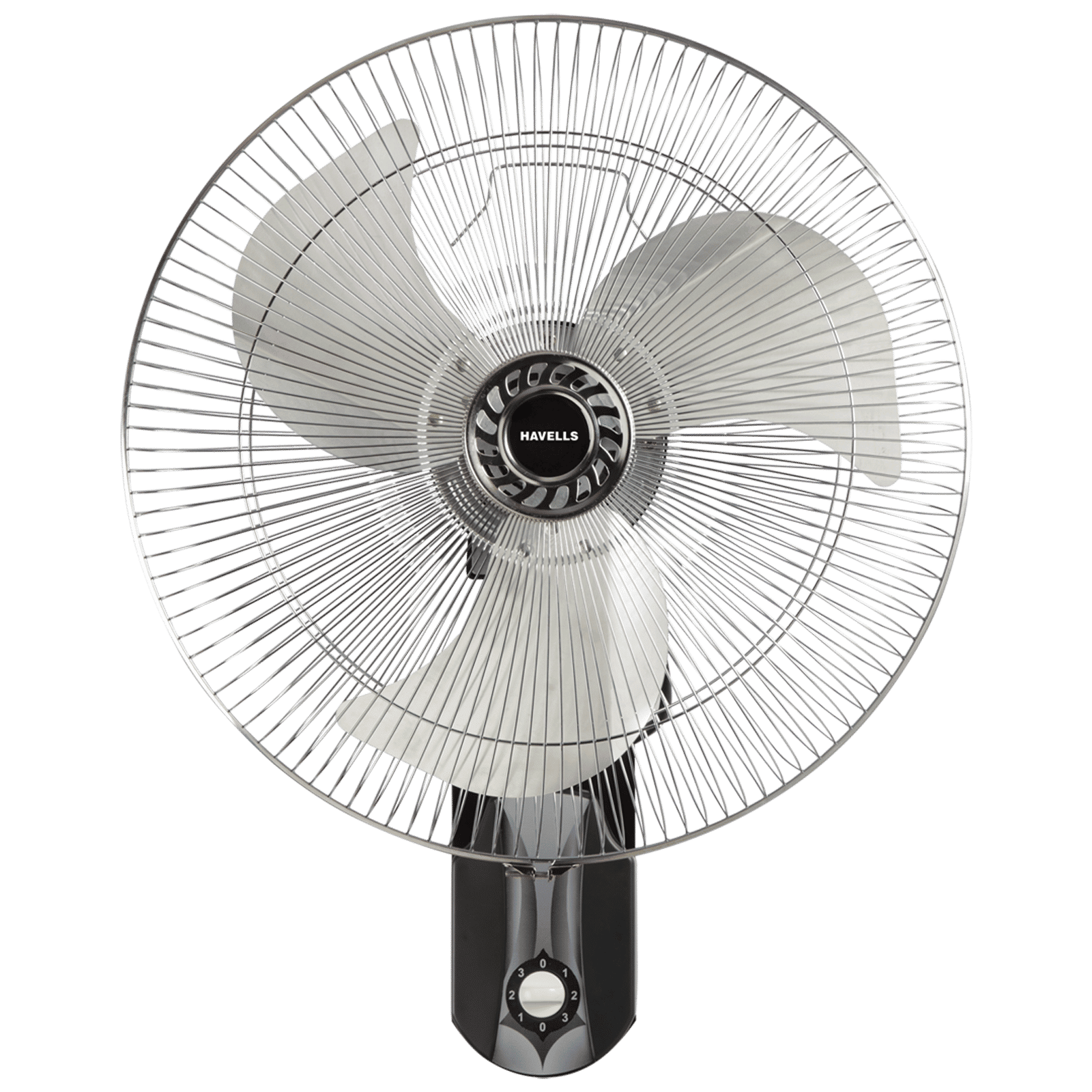 HAVELLS V3 450mm 3 Blade Thermal Overload Protector Wall Mounted Fan (Jerk Free Oscillation, Silver & Black)_1