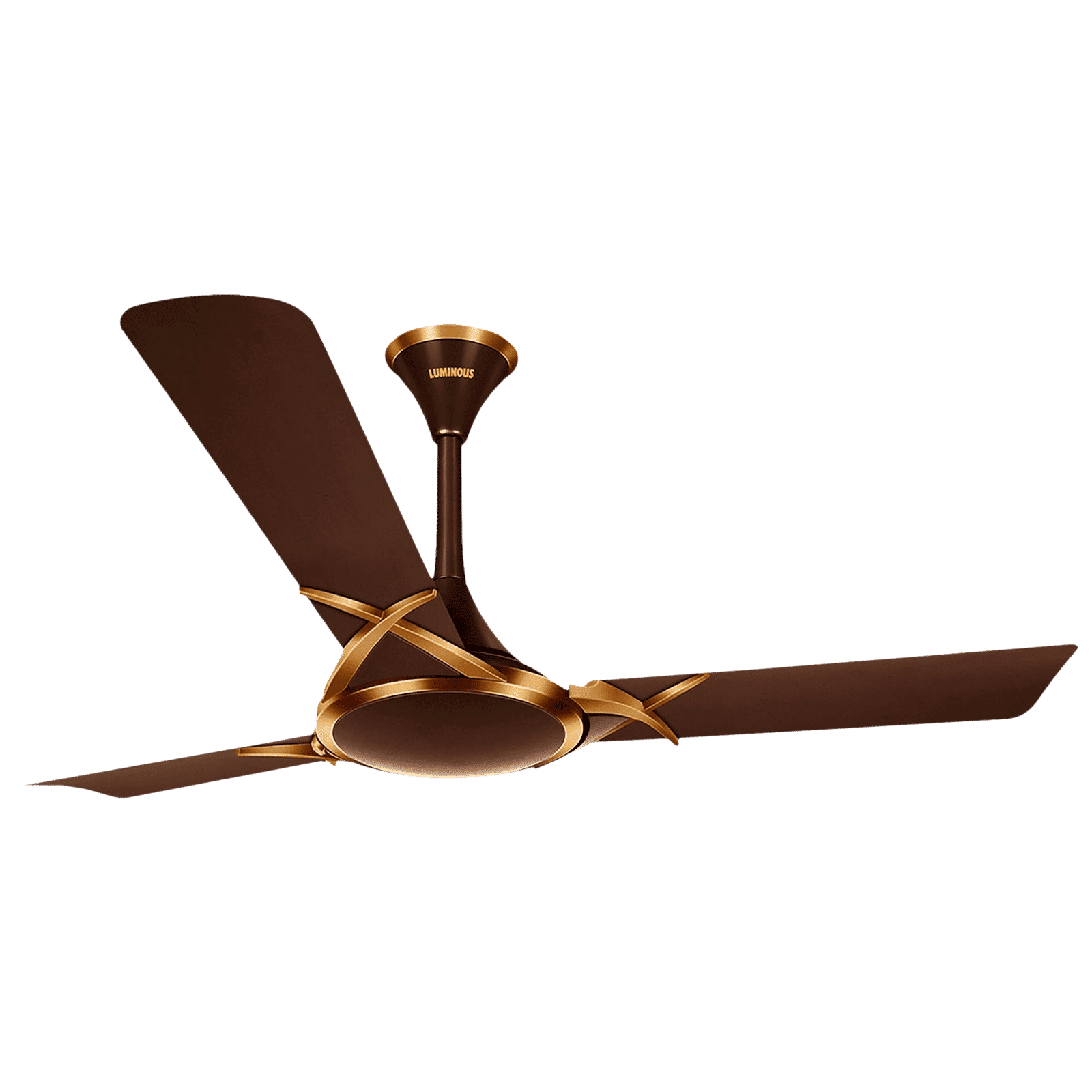 LUMINOUS Deltoid 3 Star 1200mm 3 Blade High Speed Ceiling Fan (Low Power Consumption, Espresso Gold)_1