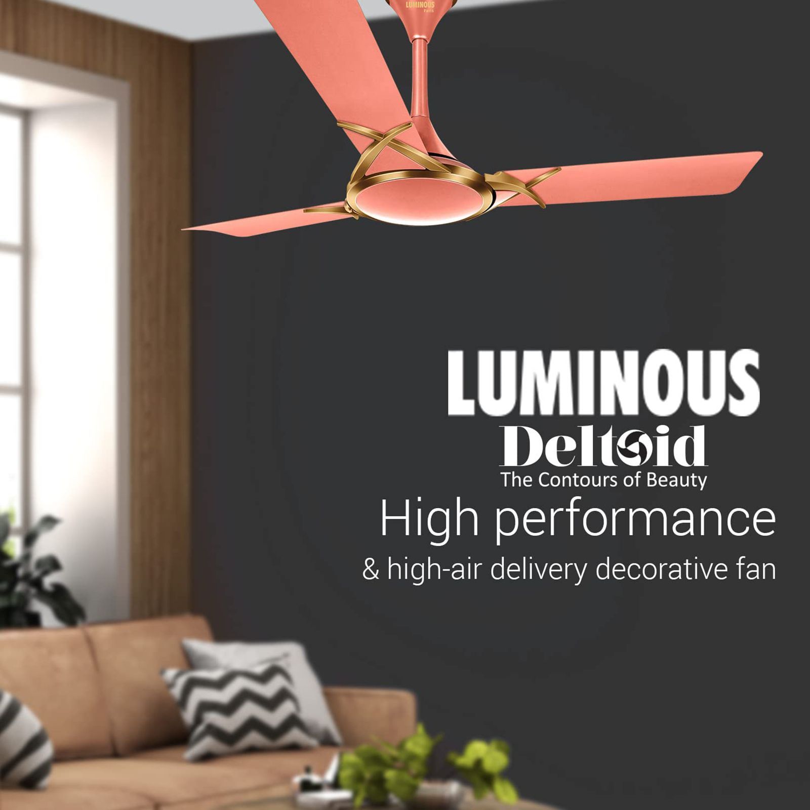 LUMINOUS Deltoid 3 Star 1200mm 3 Blade High Speed Ceiling Fan (Low Power Consumption, Rose Gold)_13