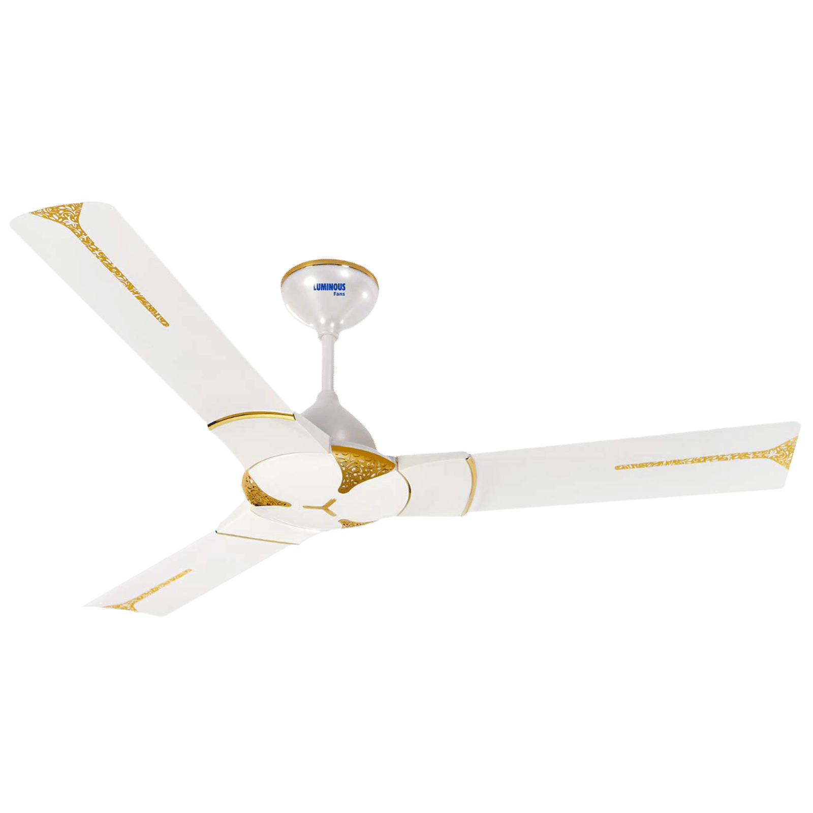 LUMINOUS Jaipur Ghoomar 3 Star 1200mm 3 Blade High Speed Ceiling Fan (Energy Saving, Makrana White)_1