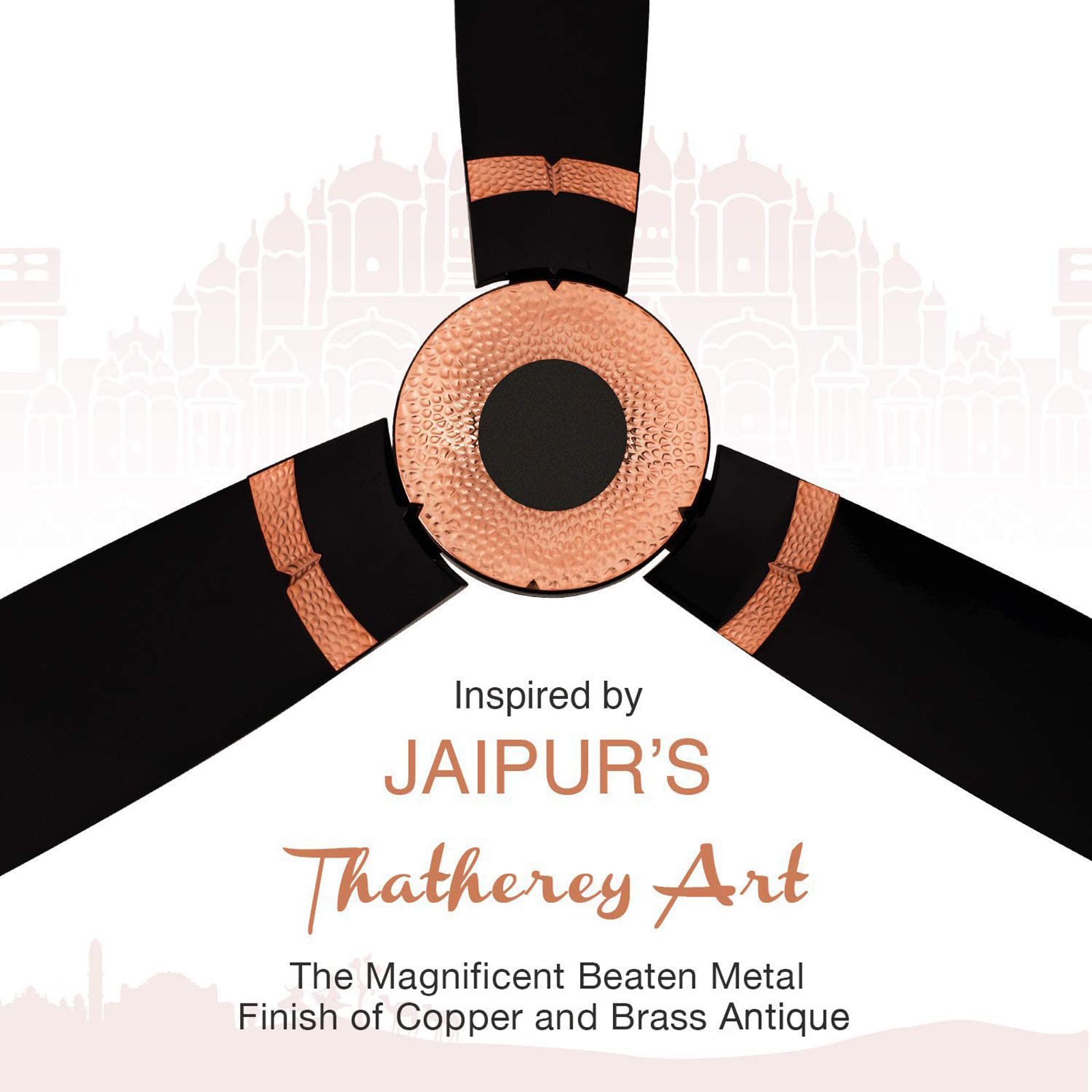 LUMINOUS Jaipur Tamra 3 Star 1200mm 3 Blade High Speed Ceiling Fan (Energy Saving, Abu Black)_8