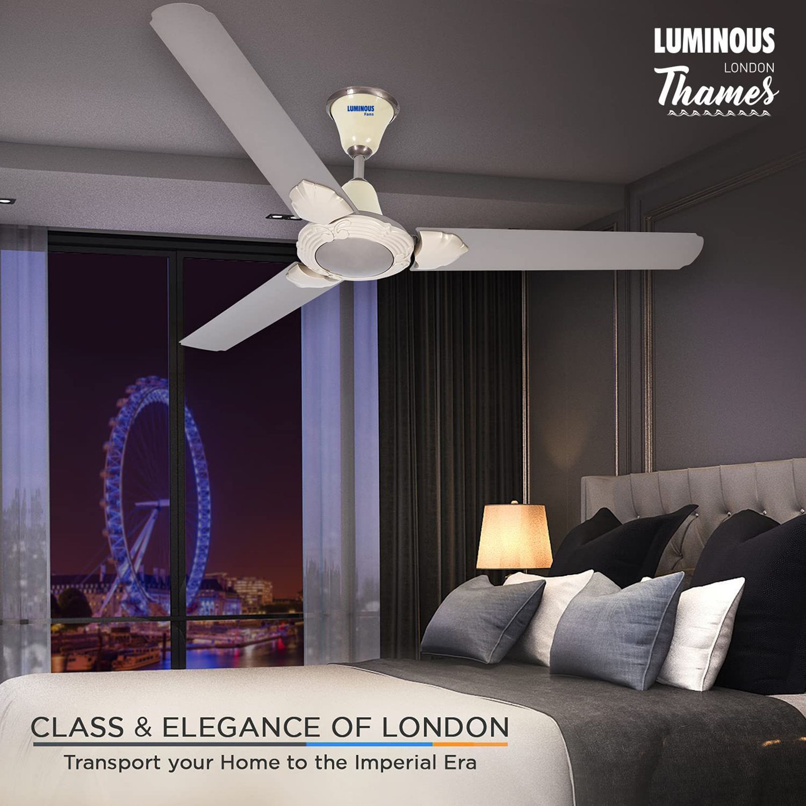 LUMINOUS London Thames 1200mm 3 Blade High Speed Ceiling Fan (Low Power Consumption, Russet Brown)_10