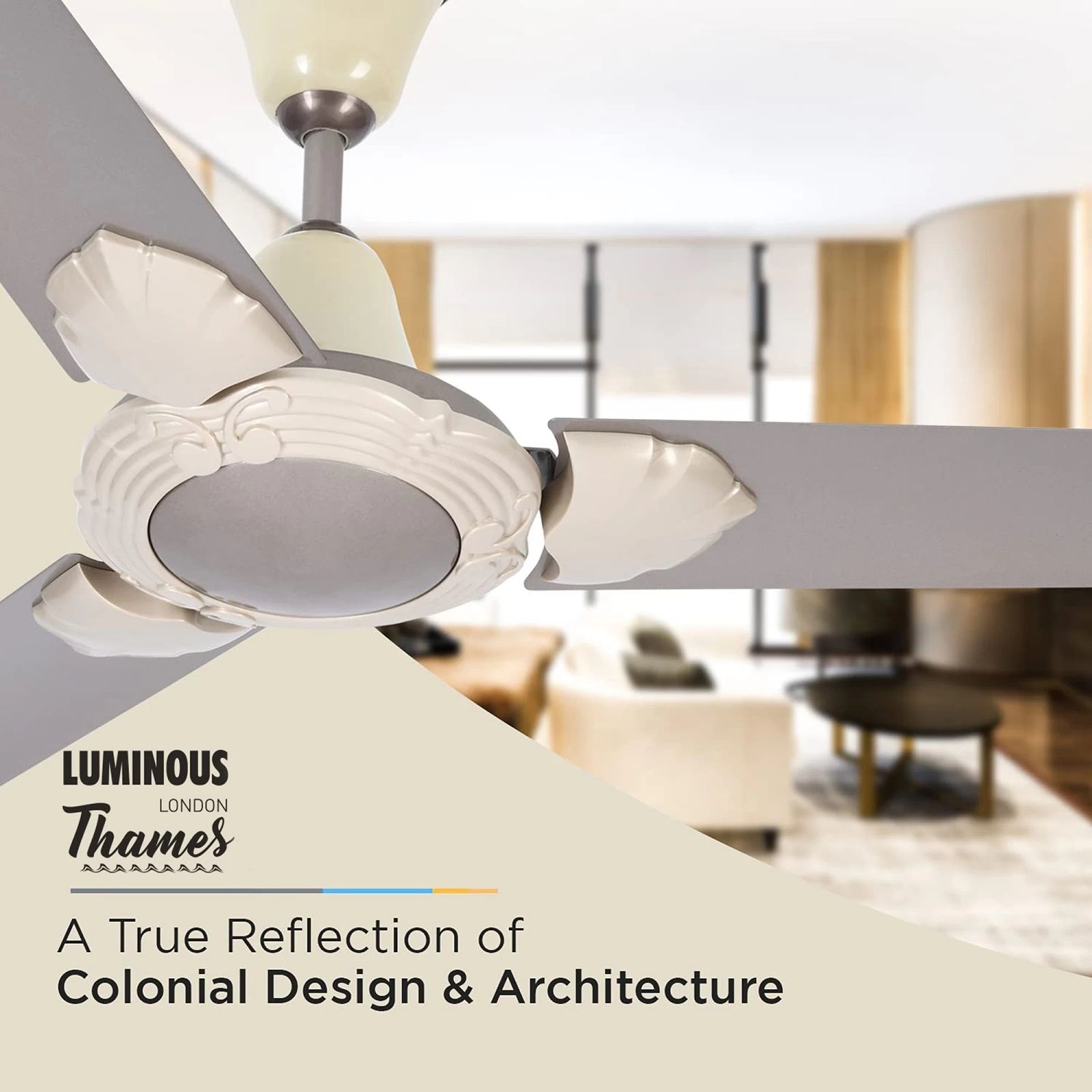 LUMINOUS London Thames 1200mm 3 Blade High Speed Ceiling Fan (Low Power Consumption, Russet Brown)_6