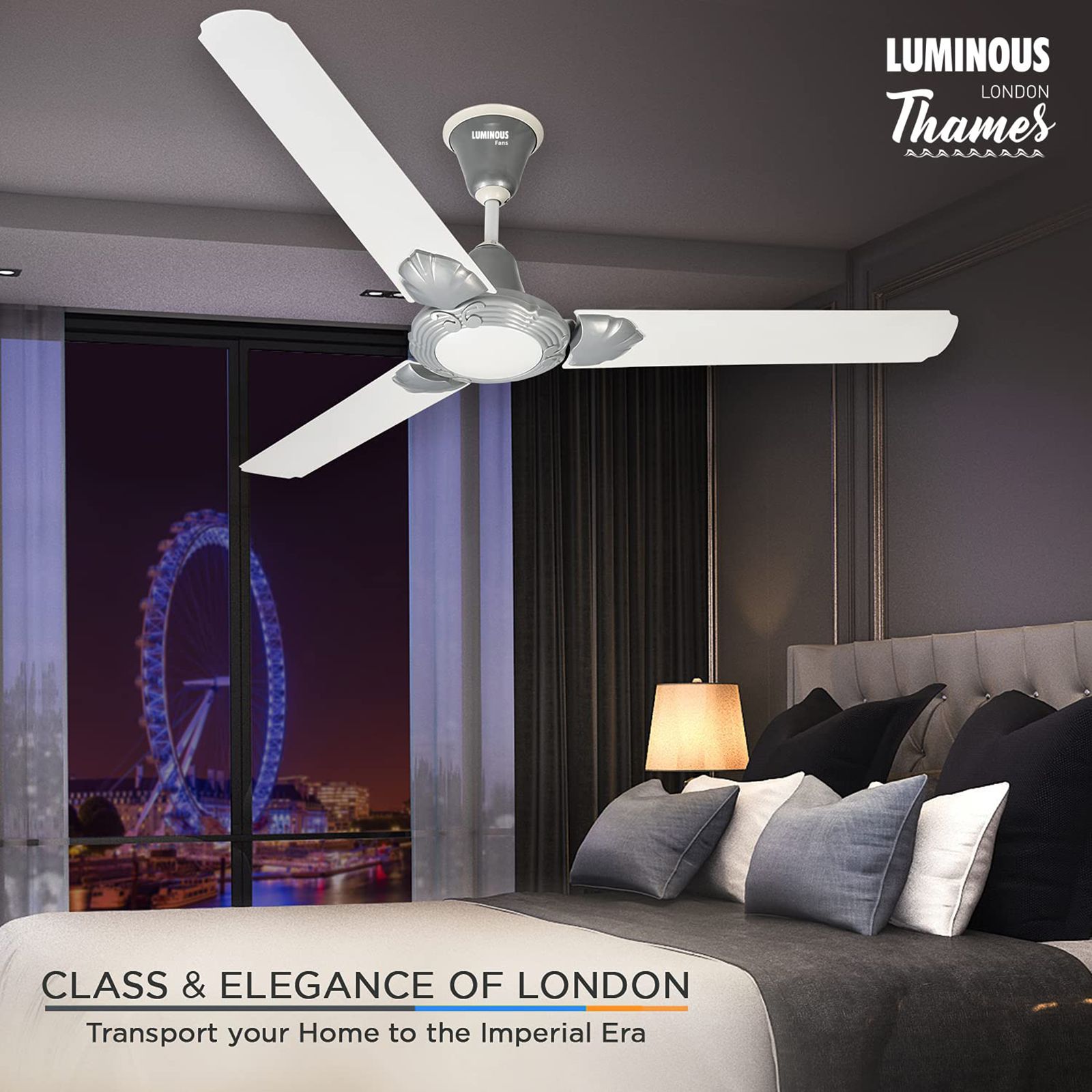 LUMINOUS London Thames 1200mm 3 Blade High Speed Ceiling Fan (Low Power Consumption, Wimbledon White) LUMINOUS London Thames 1200mm 3 Blade High Speed Ceiling Fan (Low Power Consumption, Wimbledon White)_8