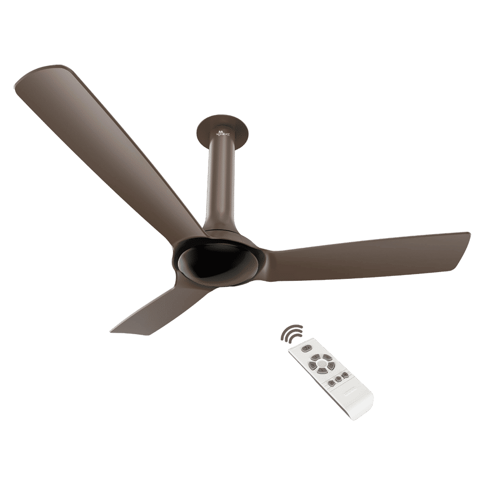 LUMINOUS New York Chelsea 5 Star 1200mm 3 Blade BLDC Motor Ceiling Fan with Remote (Energy Saving, Caramel Brown)_1