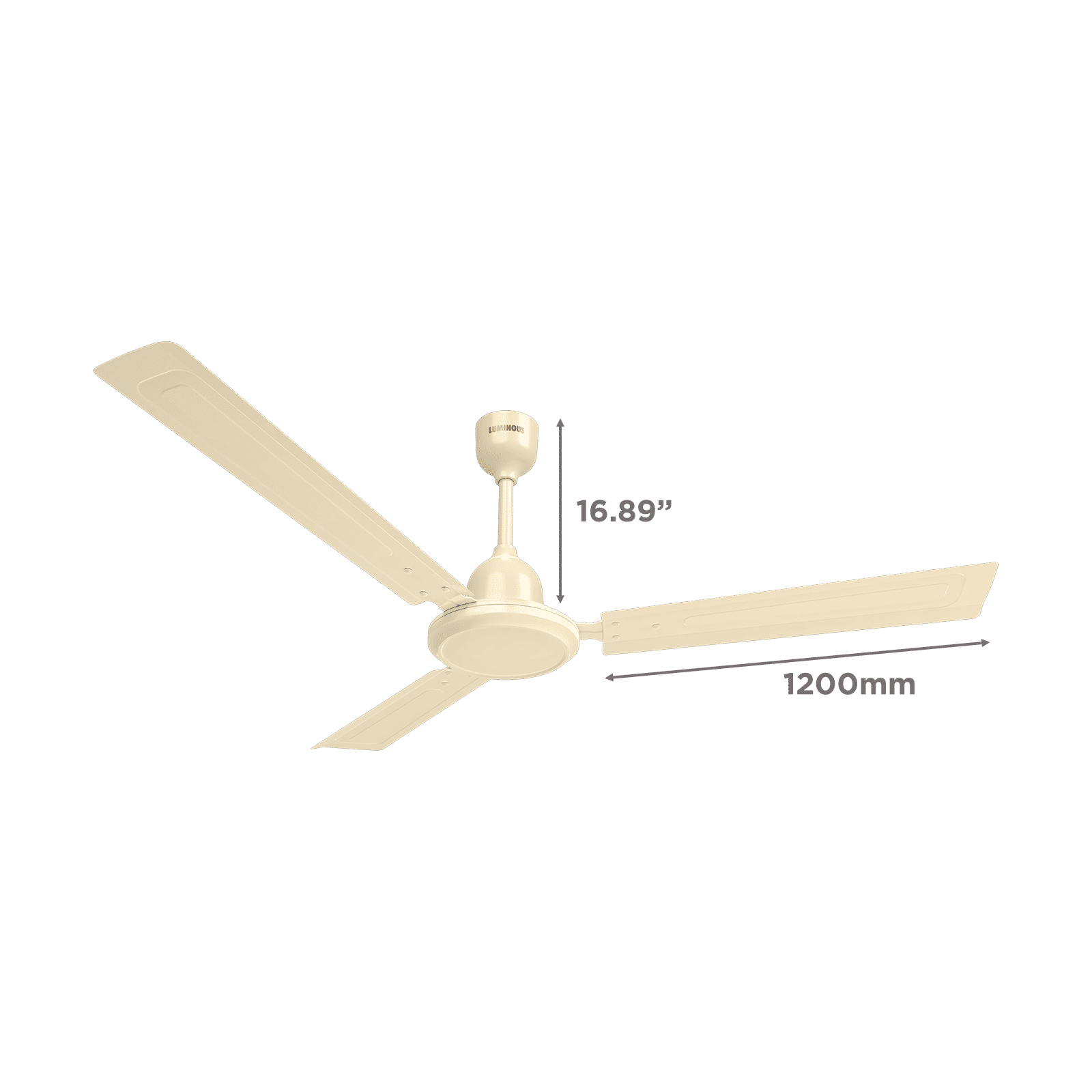 LUMINOUS Tech Aire LX 1200mm 3 Blade High Speed Ceiling Fan (Rust Resistant, Royal Cream)_2