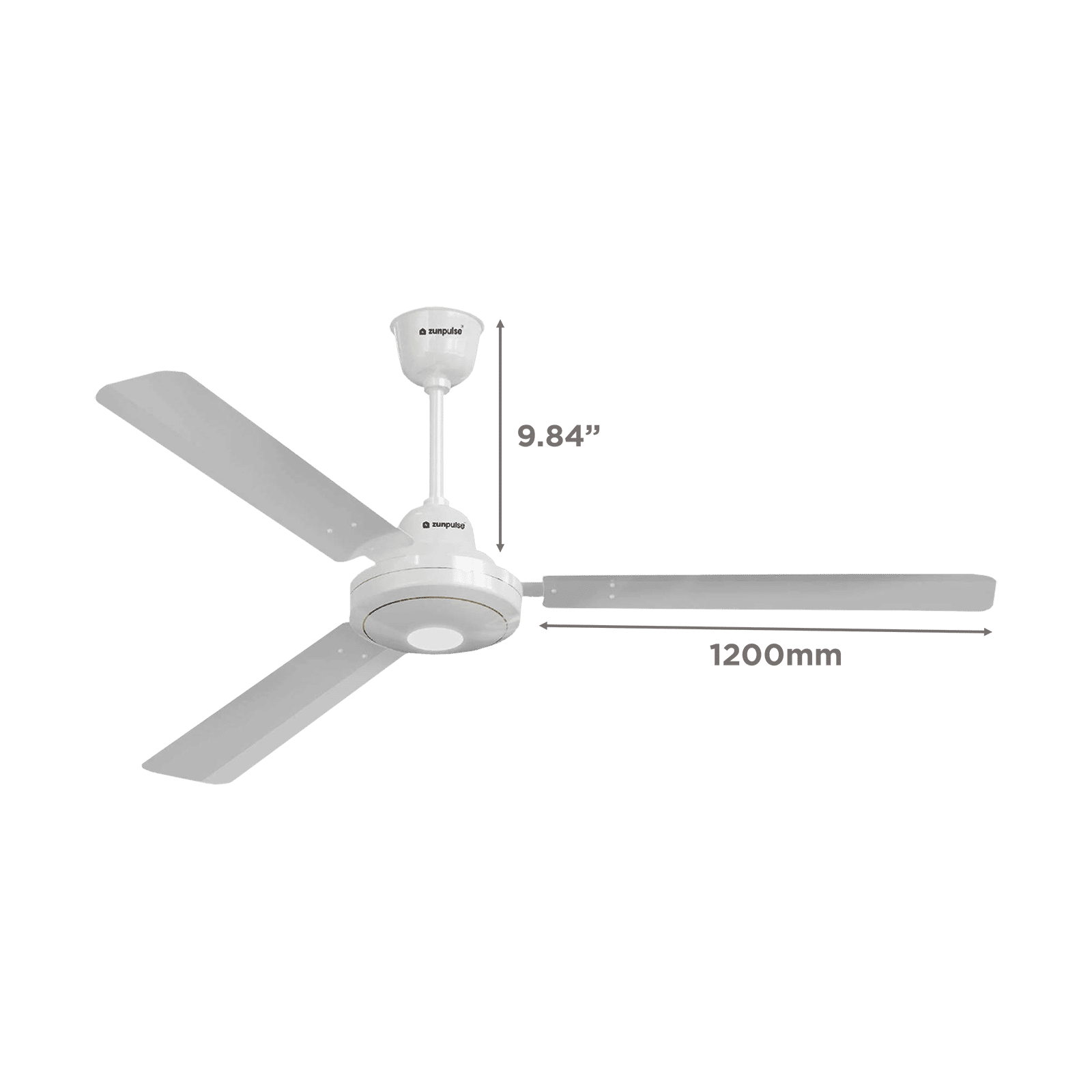 zunpulse Falco 5 Star 1200mm 3 Blade BLDC Motor Ceiling Fan with Remote (Inverter Technology, White)_2