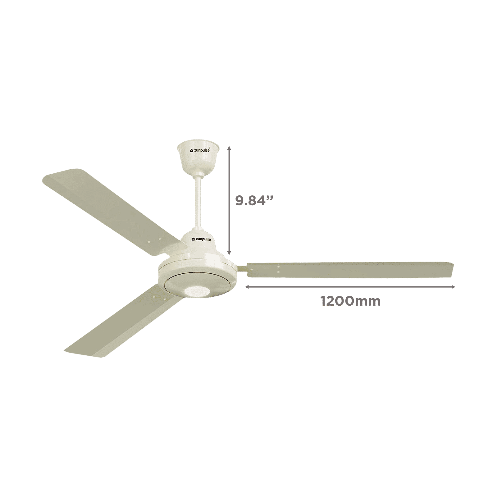 zunpulse Falco 5 Star 1200mm 3 Blade BLDC Motor Ceiling Fan with Remote (Inverter Technology, Ivory)_2