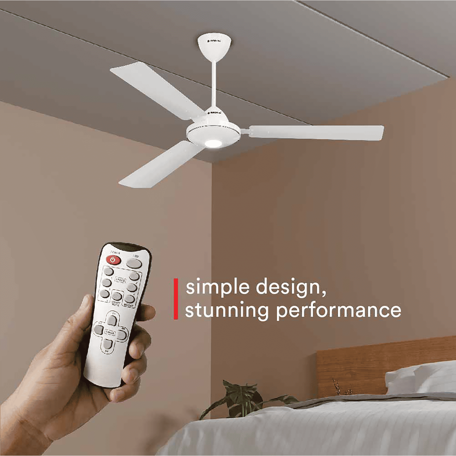 zunpulse 5 Star 1200mm 3 Blade BLDC Motor Smart Ceiling Fan with Remote (IoT Technology, White)_11