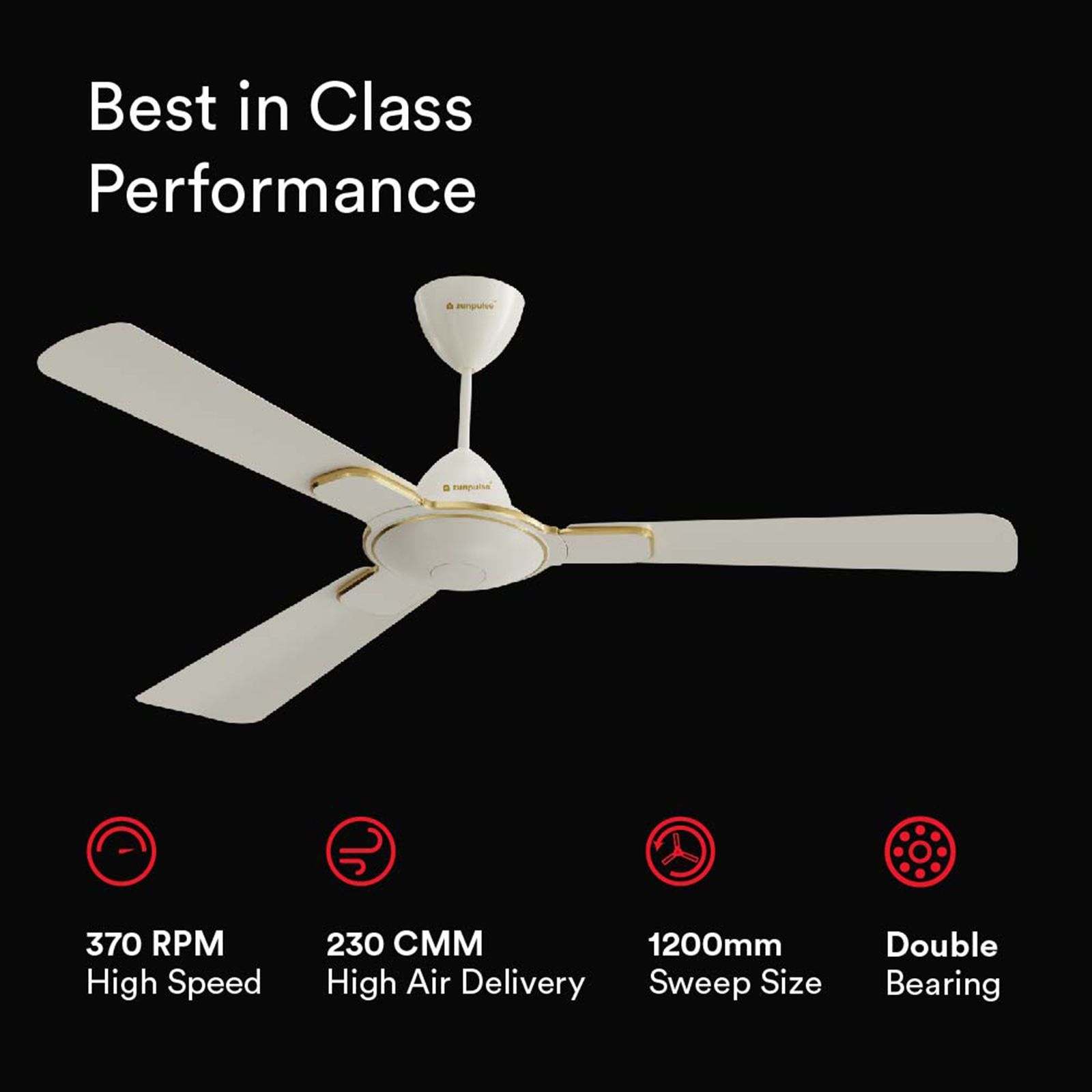 zunpulse 5 Star 1200mm 3 Blade BLDC Motor Smart Ceiling Fan with Remote (IoT Technology, White)_12