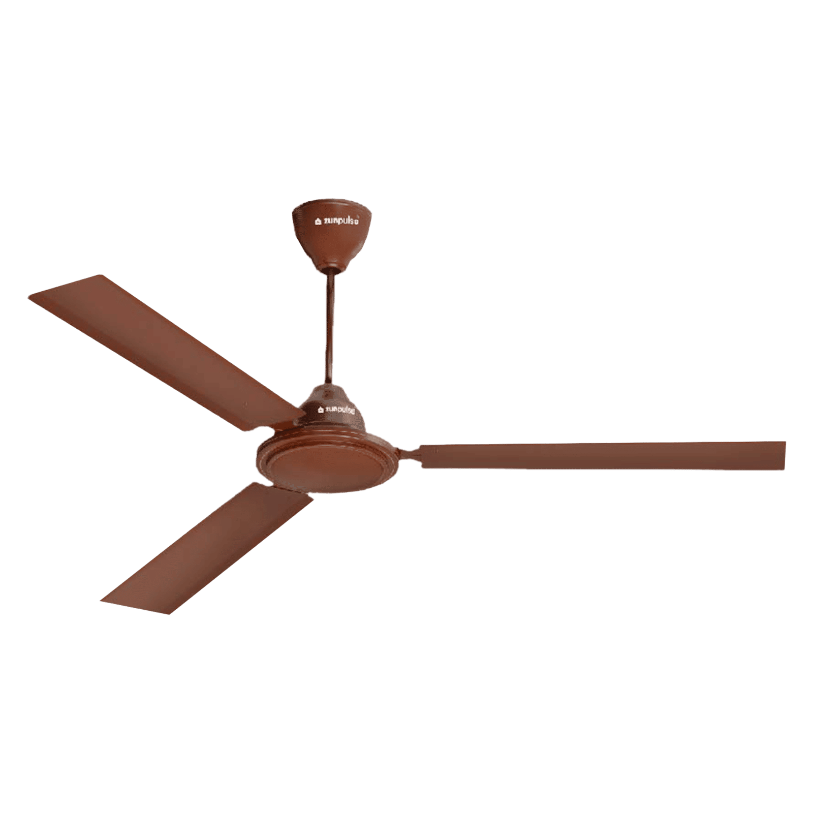 zunpulse Thundermax Plus 1200mm 3 Blade High Speed Ceiling Fan with Remote (Double Ball Bearing, Brown)_1
