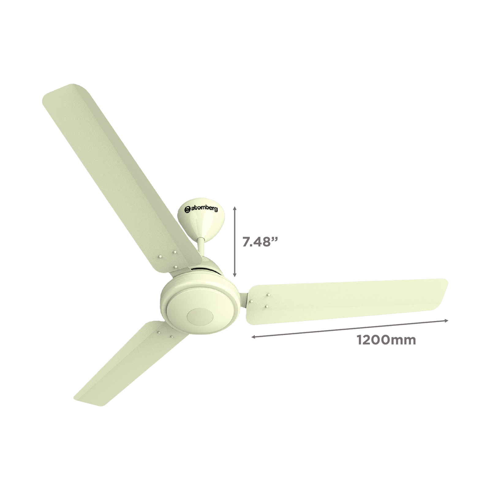 atomberg Efficio 5 Star 1200mm 3 Blade BLDC Motor Ceiling Fan with Remote (LED Indicator, Ivory) atomberg Efficio 5 Star 1200mm 3 Blade BLDC Motor Ceiling Fan with Remote (LED Indicator, Ivory)_2