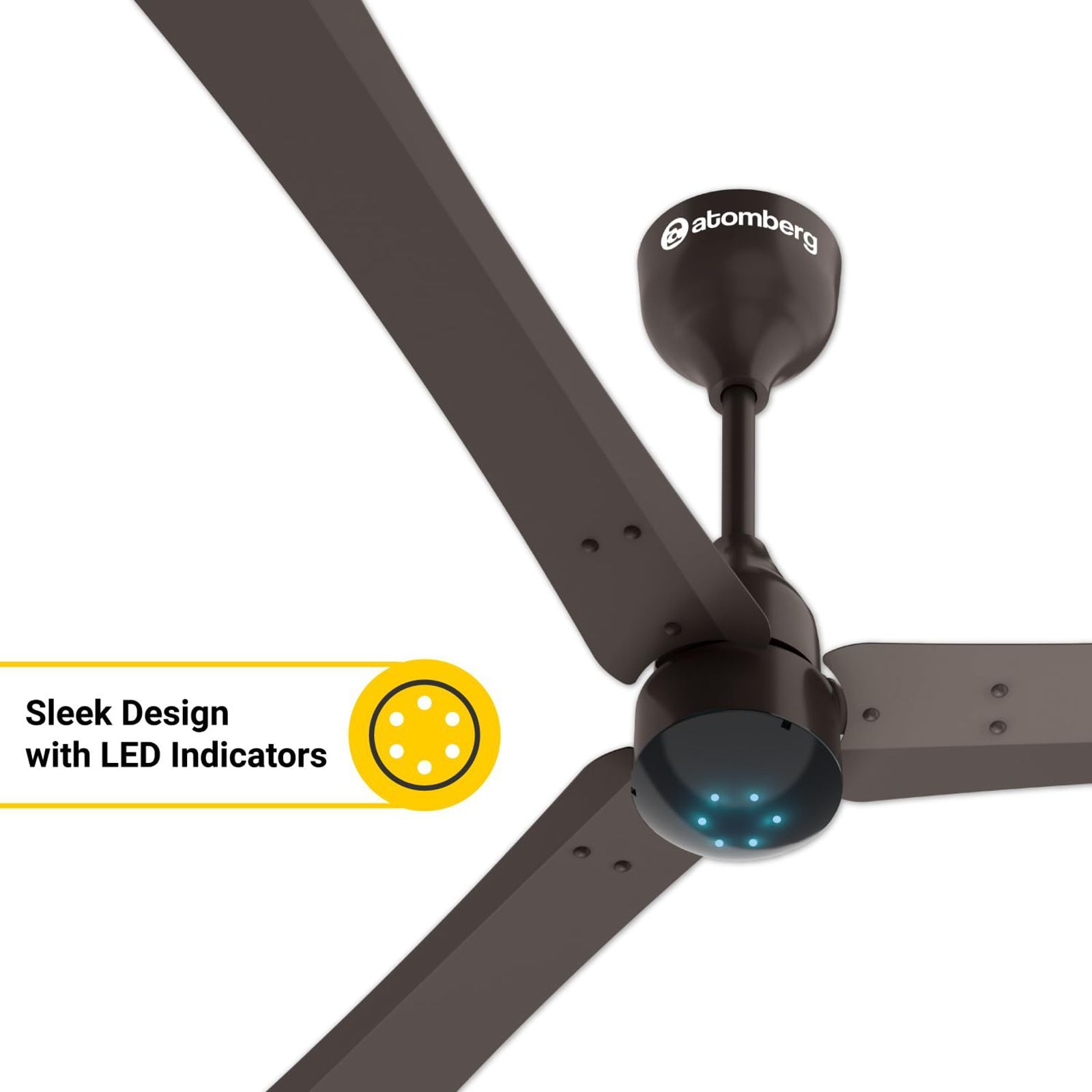 atomberg Renesa Plus 5 Star 1200mm 3 Blade BLDC Motor Ceiling Fan with Remote (LED Indicator, Earth Brown)_6