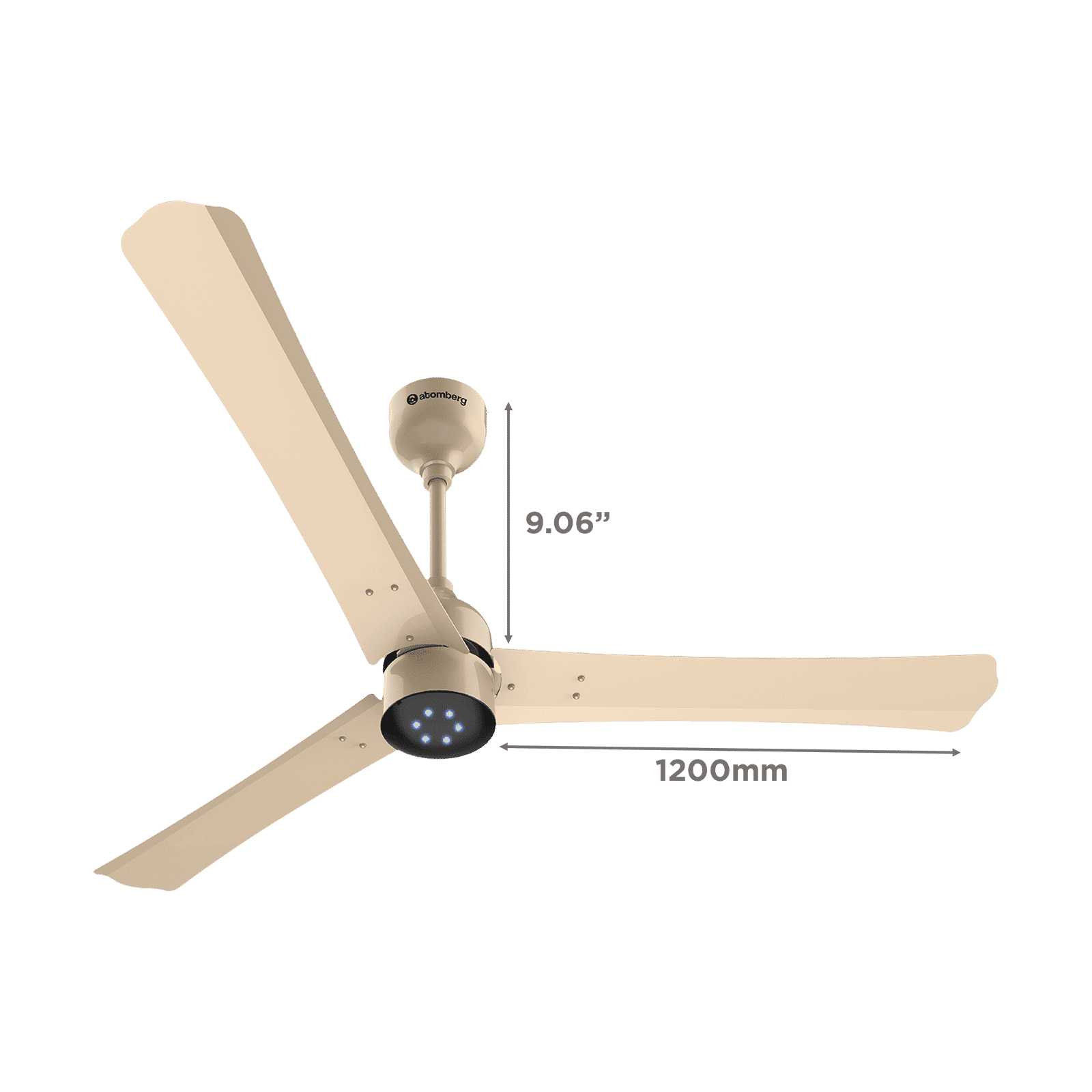 atomberg Renesa Plus 5 Star 1200mm 3 Blade BLDC Motor Ceiling Fan with Remote (LED Indicator, Metallic Gold)_2