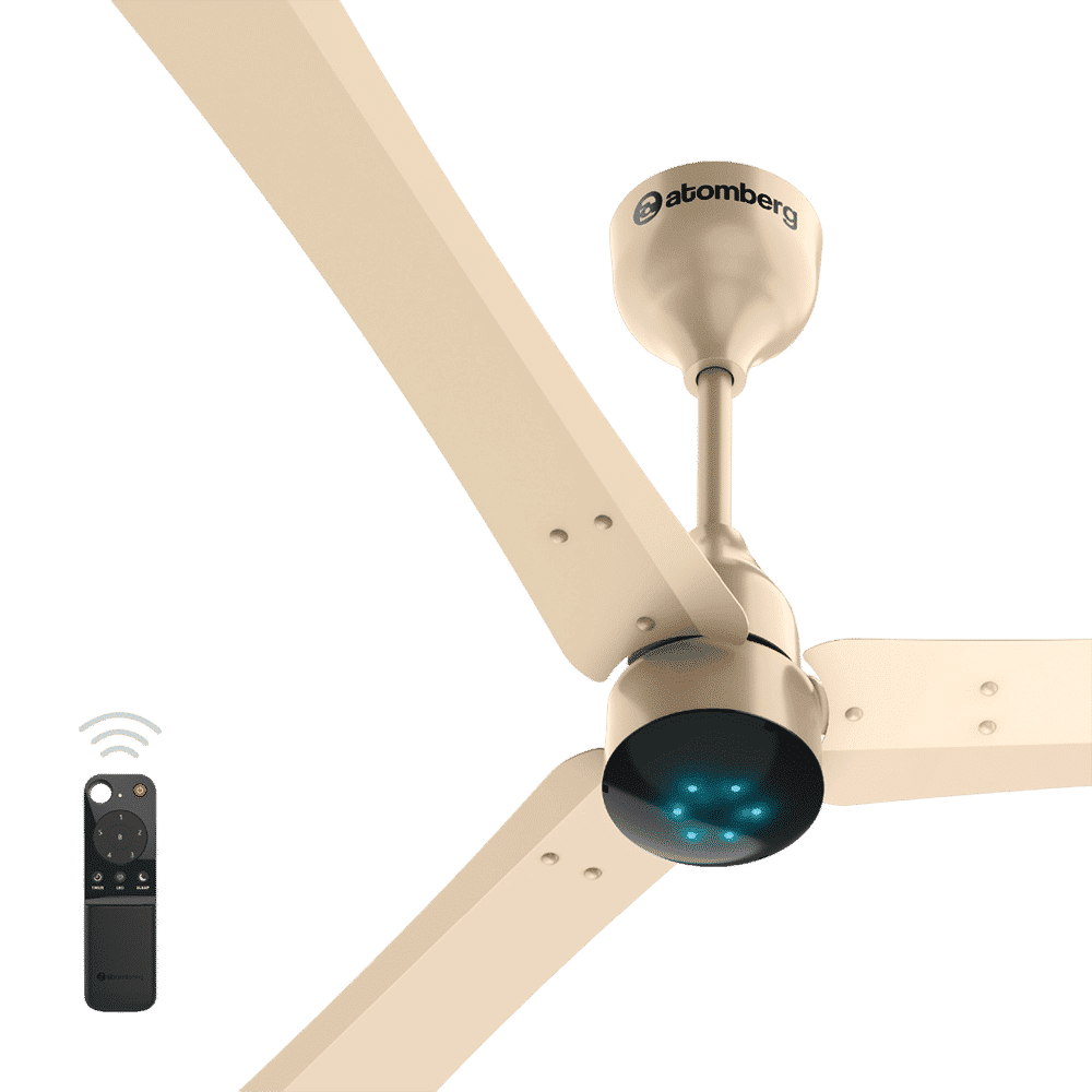 atomberg Renesa Plus 5 Star 1200mm 3 Blade BLDC Motor Ceiling Fan with Remote (LED Indicator, Metallic Gold)_5
