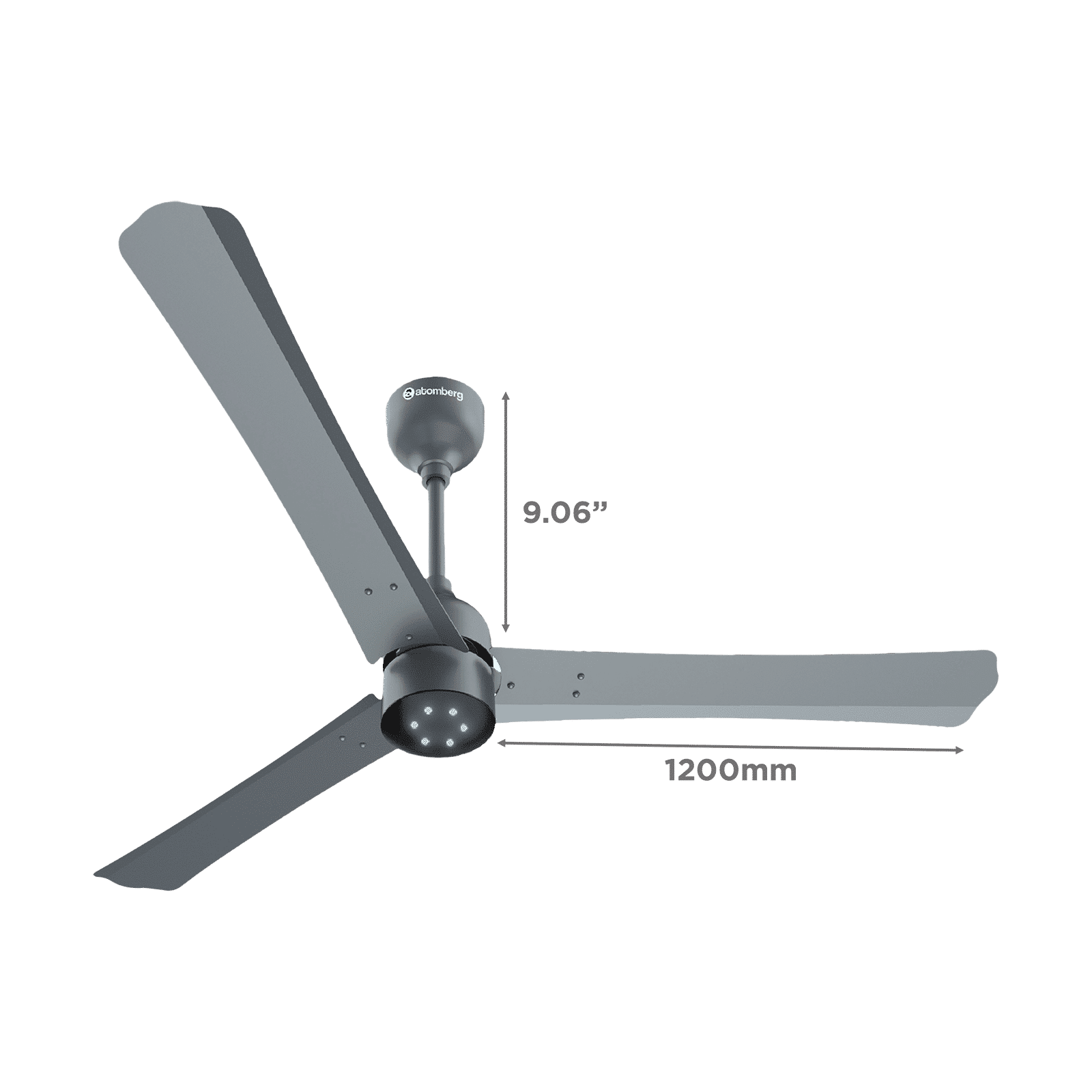 atomberg Renesa+ 5 Star 1200mm 3 Blade BLDC Motor Ceiling Fan with Remote (LED Indicator, Sand Grey) atomberg Renesa+ 5 Star 1200mm 3 Blade BLDC Motor Ceiling Fan with Remote (LED Indicator, Sand Grey)_2