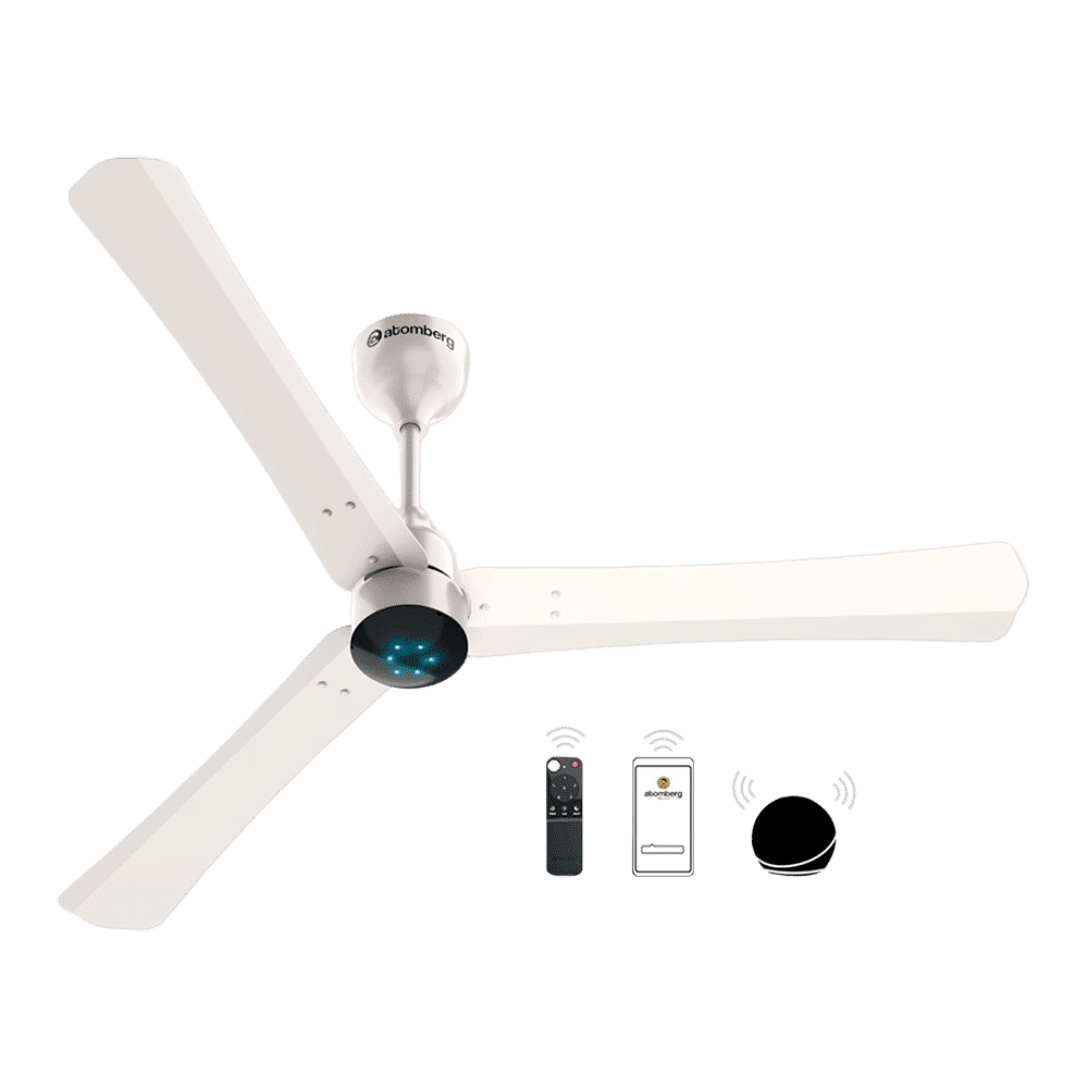atomberg Renesa Smart+ 5 Star 1200mm 3 Blade BLDC Motor Smart Ceiling Fan with Remote (Alexa & Google Assistant, Pearl White)_5