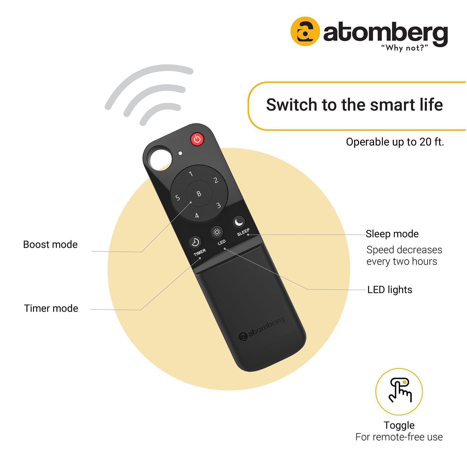 atomberg Renesa Smart+ 5 Star 1200mm 3 Blade BLDC Motor Smart Ceiling Fan with Remote (Alexa & Google Assistant, Earth Brown)_12