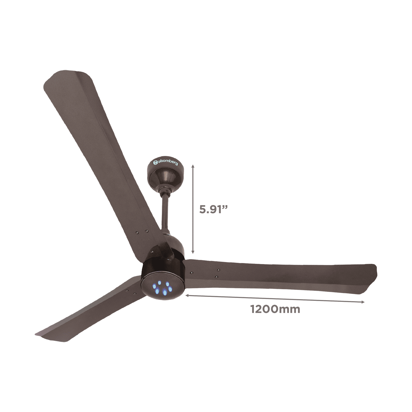 atomberg Renesa Smart+ 5 Star 1200mm 3 Blade BLDC Motor Smart Ceiling Fan with Remote (Alexa & Google Assistant, Earth Brown)_2