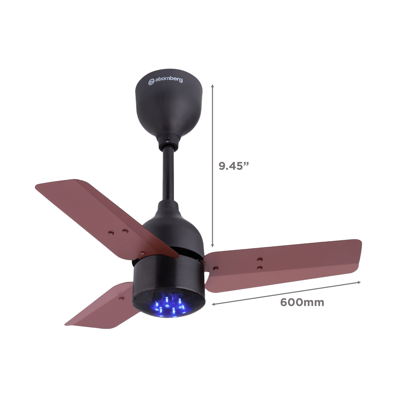 atomberg Renesa 5 Star 600mm 3 Blade BLDC Motor Ceiling Fan with Remote (LED Speed Indicator, Brown & Black) atomberg Renesa 5 Star 600mm 3 Blade BLDC Motor Ceiling Fan with Remote (LED Speed Indicator, Brown & Black)_2