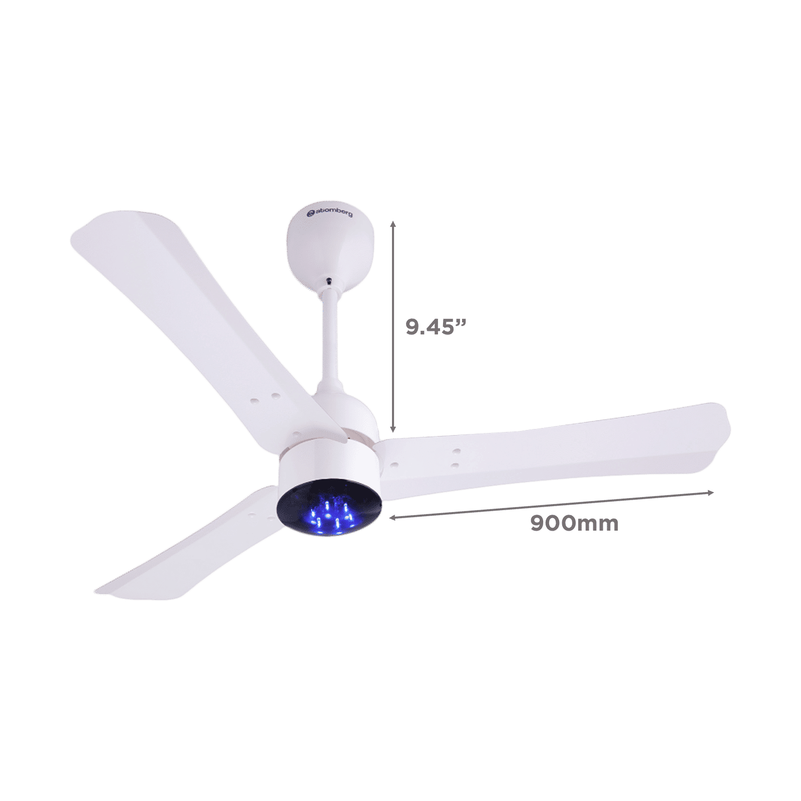 atomberg Renesa+ 5 Star 900mm 3 Blade BLDC Motor Ceiling Fan with Remote (LED Indicator, Pearl White)_2