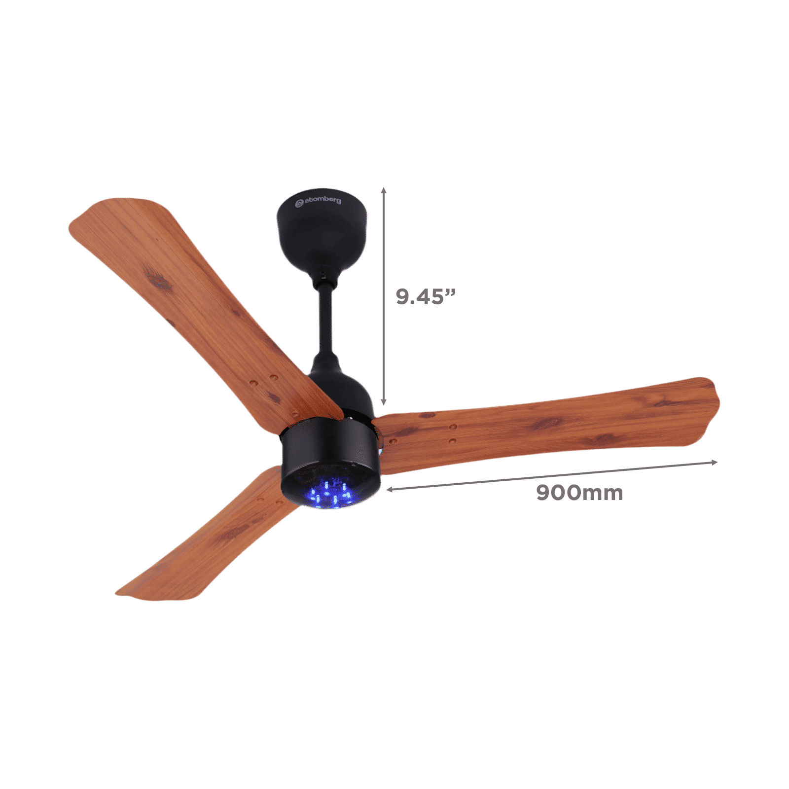 atomberg Renesa+ 5 Star 900mm 3 Blade BLDC Motor Ceiling Fan with Remote (LED Indicator, Oakwood)_2
