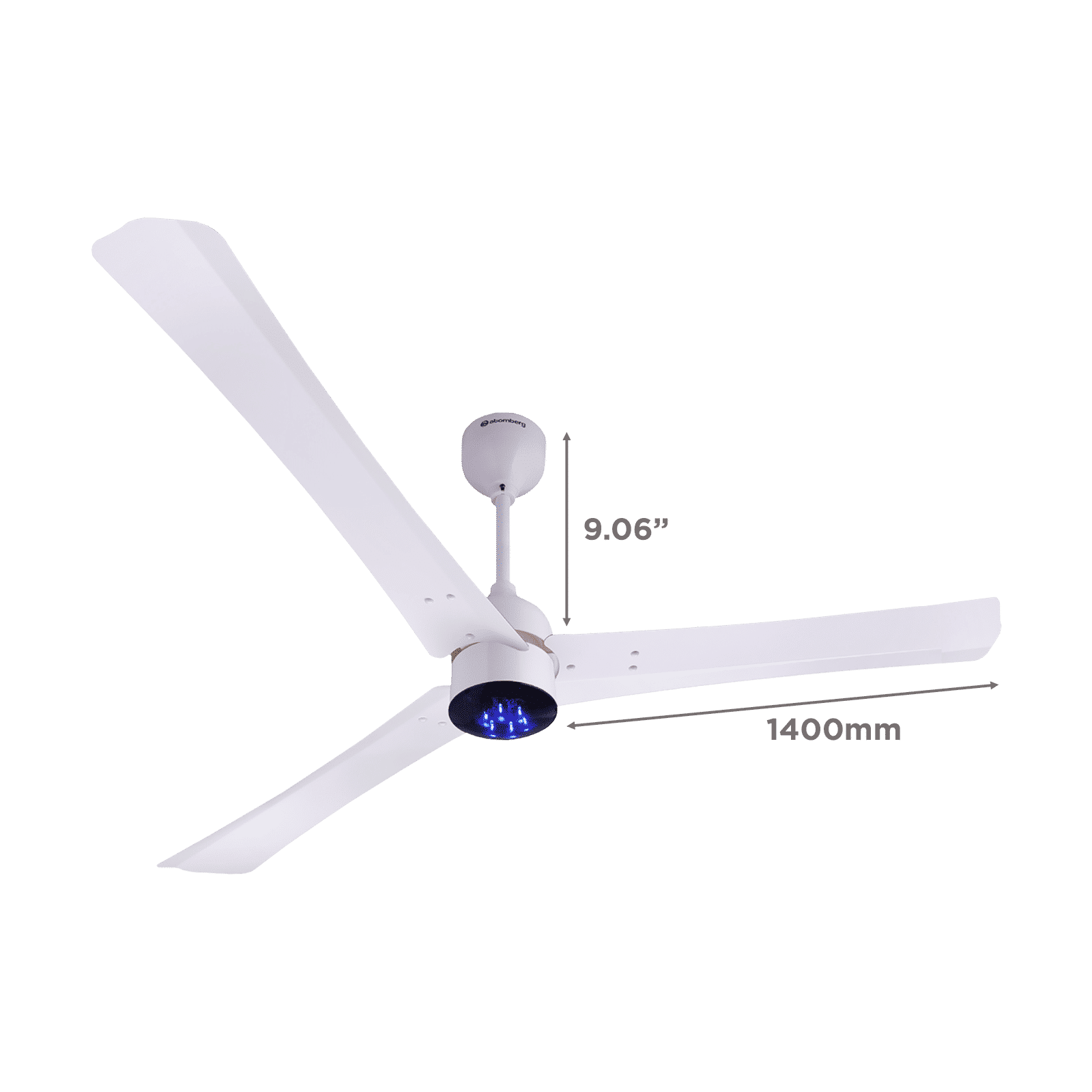 atomberg Renesa+ 5 Star 1400mm 3 Blade BLDC Motor Ceiling Fan with Remote (LED Indicator, Pearl White)_2
