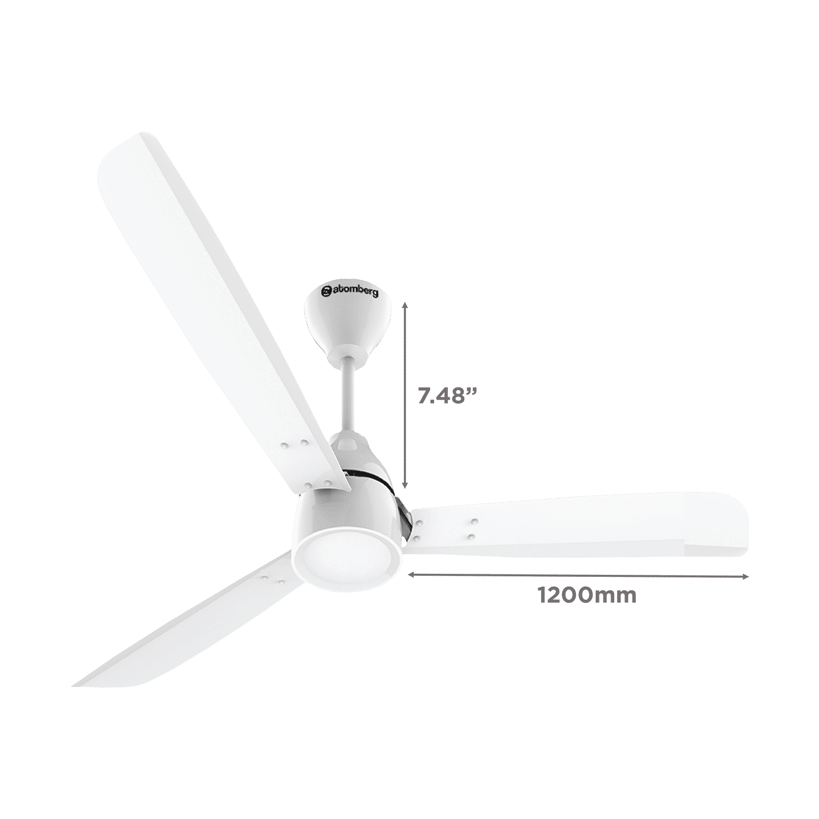 atomberg Renesa Alpha 5 Star 1200mm 3 Blade BLDC Motor Ceiling Fan (AtomSense Algorithm, White)_2