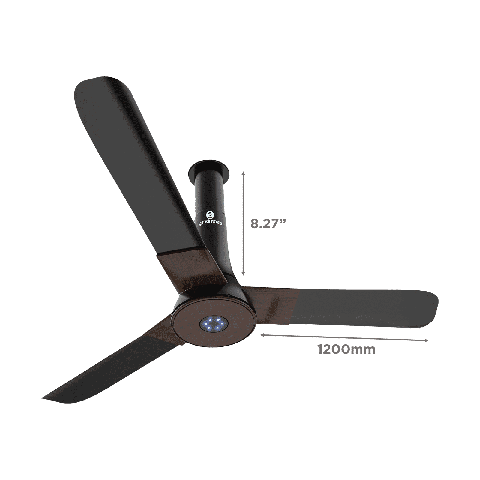 atomberg Studio Plus 5 Star 1200mm 3 Blade BLDC Motor Ceiling Fan with Remote (LED Indicator, Earth Brown)_2