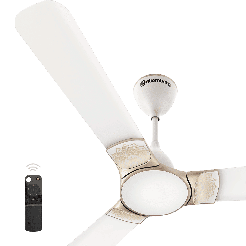atomberg Erica 5 Star 1200mm 3 Blade BLDC Motor Ceiling Fan with Remote (LED Indicator, Snow White)_5