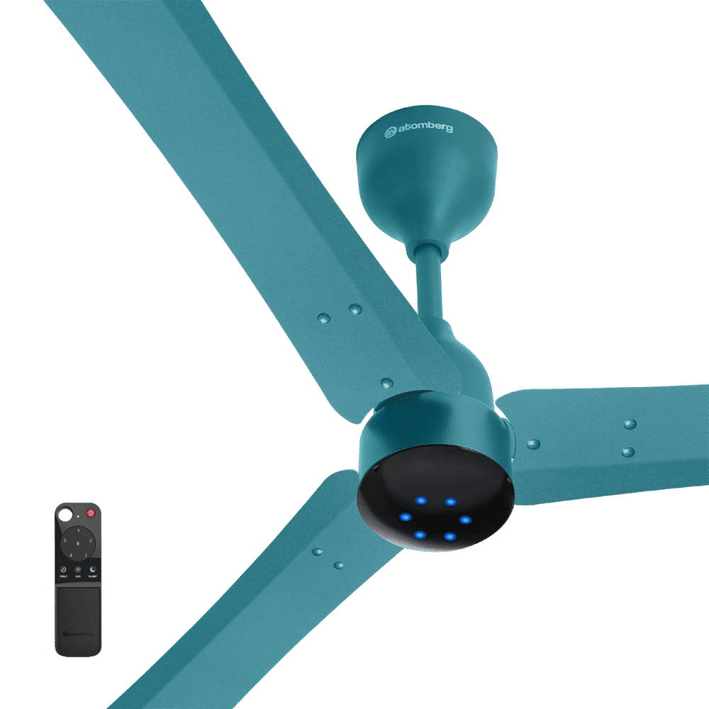 atomberg Renesa+ 5 Star 1200mm 3 Blade BLDC Motor Ceiling Fan with Remote (LED Indicator, Aegean Blue)_5