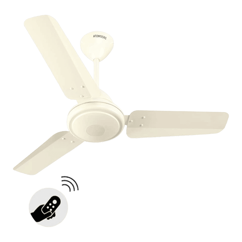 atomberg Efficio 5 Star 900mm 3 Blade BLDC Motor Ceiling Fan with Remote (LED Indicator, Ivory)_1