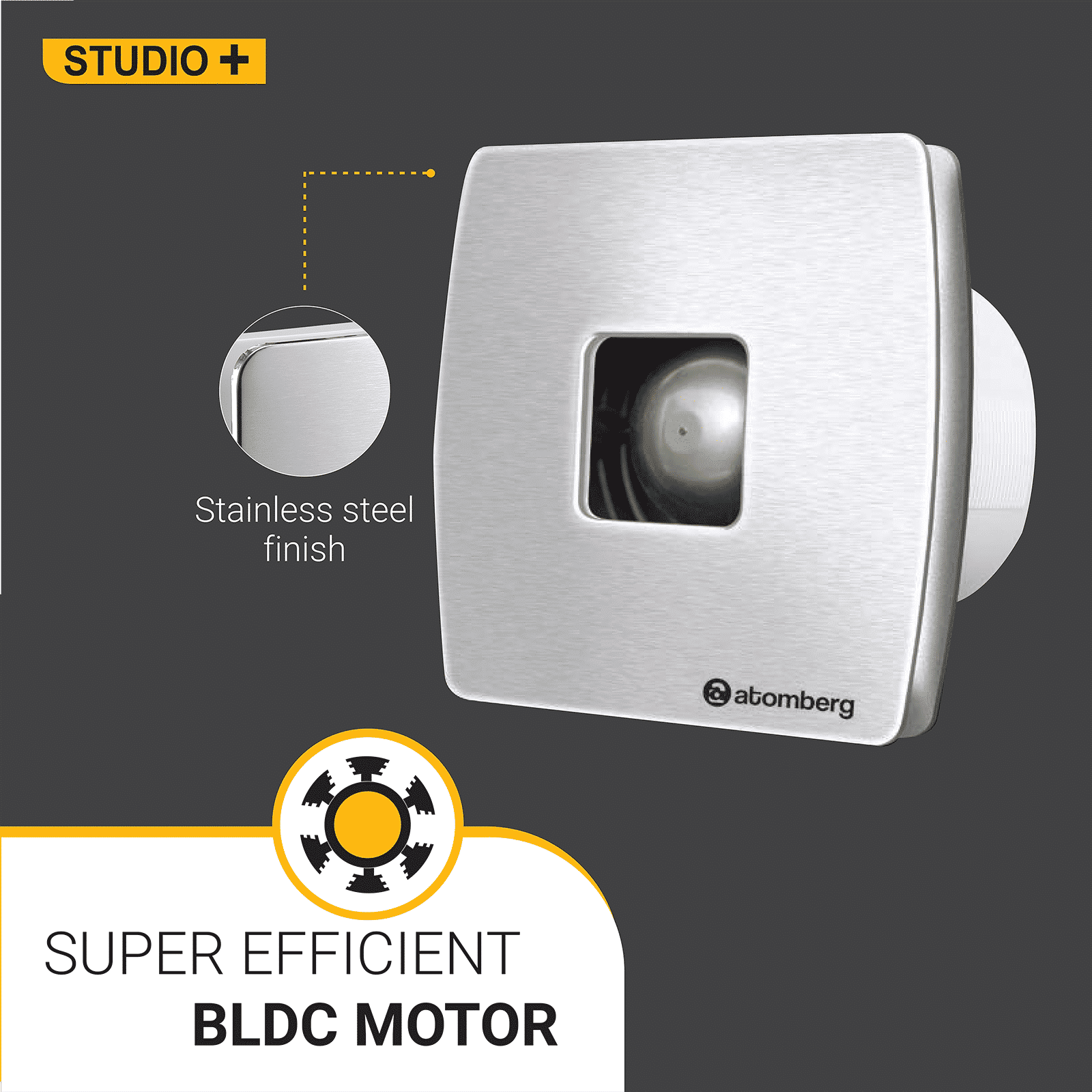atomberg Studio Plus 6 Inch 150mm Exhaust Fan with BLDC Motor (Silent Operation, Stainless Steel)_13