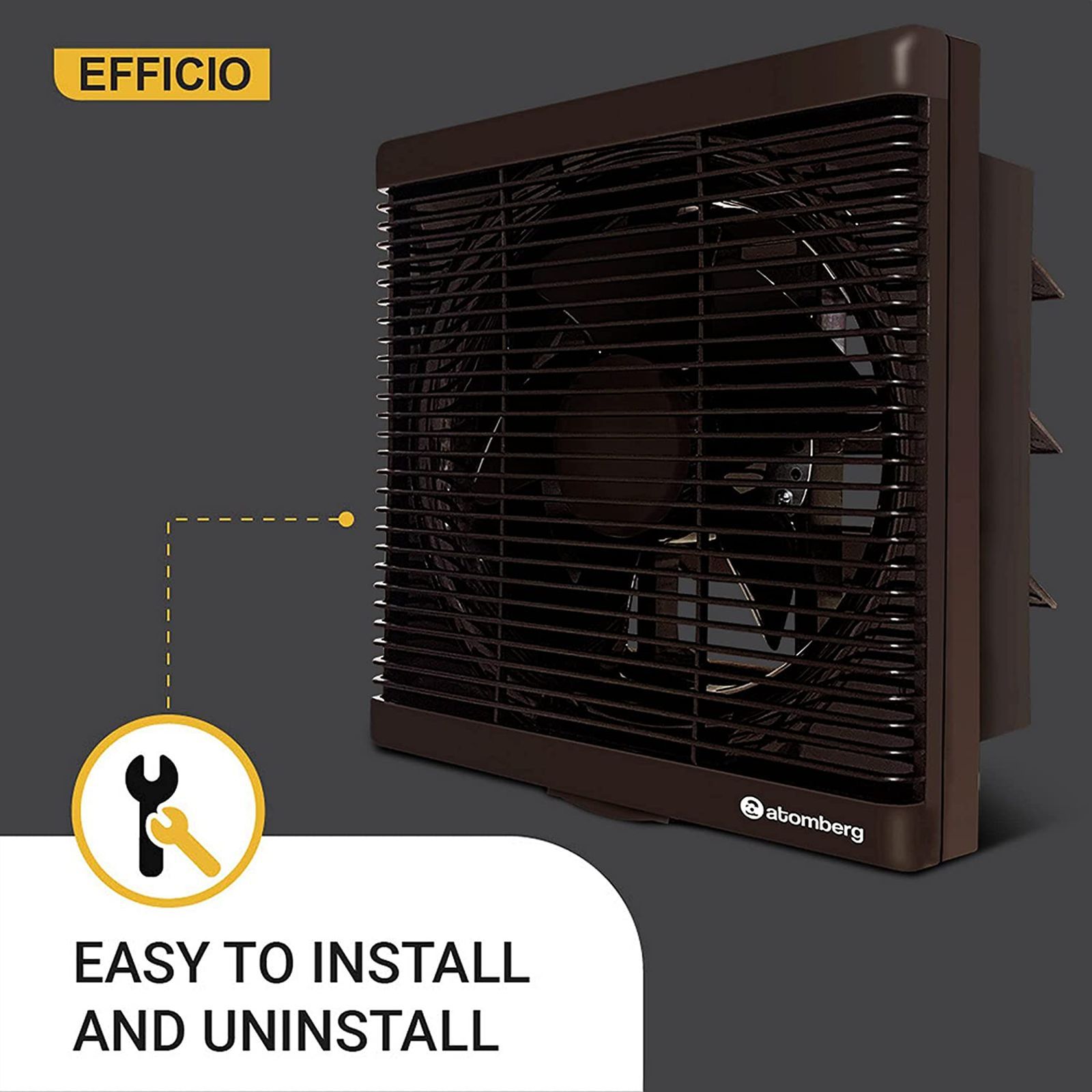 atomberg Efficio 10 Inch 250mm Exhaust Fan with BLDC Motor (Silent Operation, Umber Brown) atomberg Efficio 10 Inch 250mm Exhaust Fan with BLDC Motor (Silent Operation, Umber Brown)_16