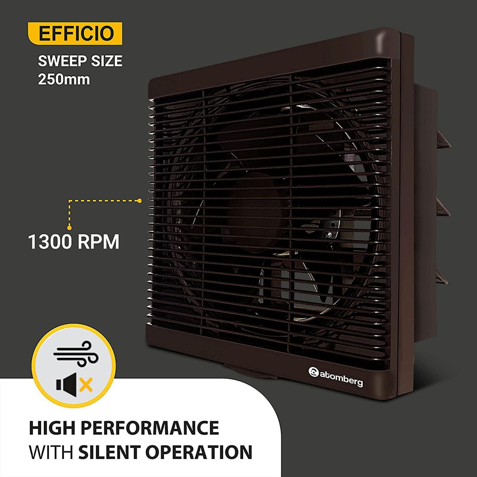 atomberg Efficio 10 Inch 250mm Exhaust Fan with BLDC Motor (Silent Operation, Umber Brown) atomberg Efficio 10 Inch 250mm Exhaust Fan with BLDC Motor (Silent Operation, Umber Brown)_4