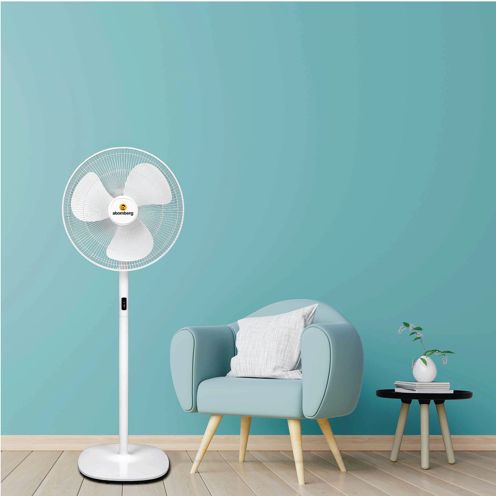 atomberg Efficio+ 5 Star 400mm 3 Blade BLDC Motor Pedestal Fan with Remote (Easy To Tilt, White)_6