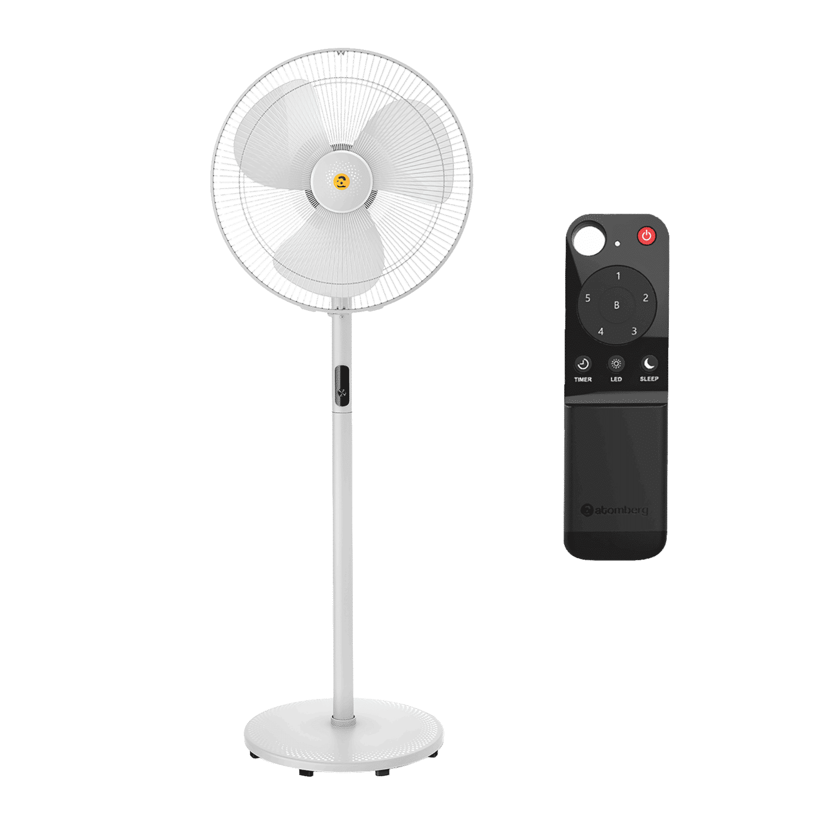 atomberg Renesa 5 Star 400mm 3 Blade BLDC Motor Pedestal Fan with Remote (Oscillation Function, White)_1