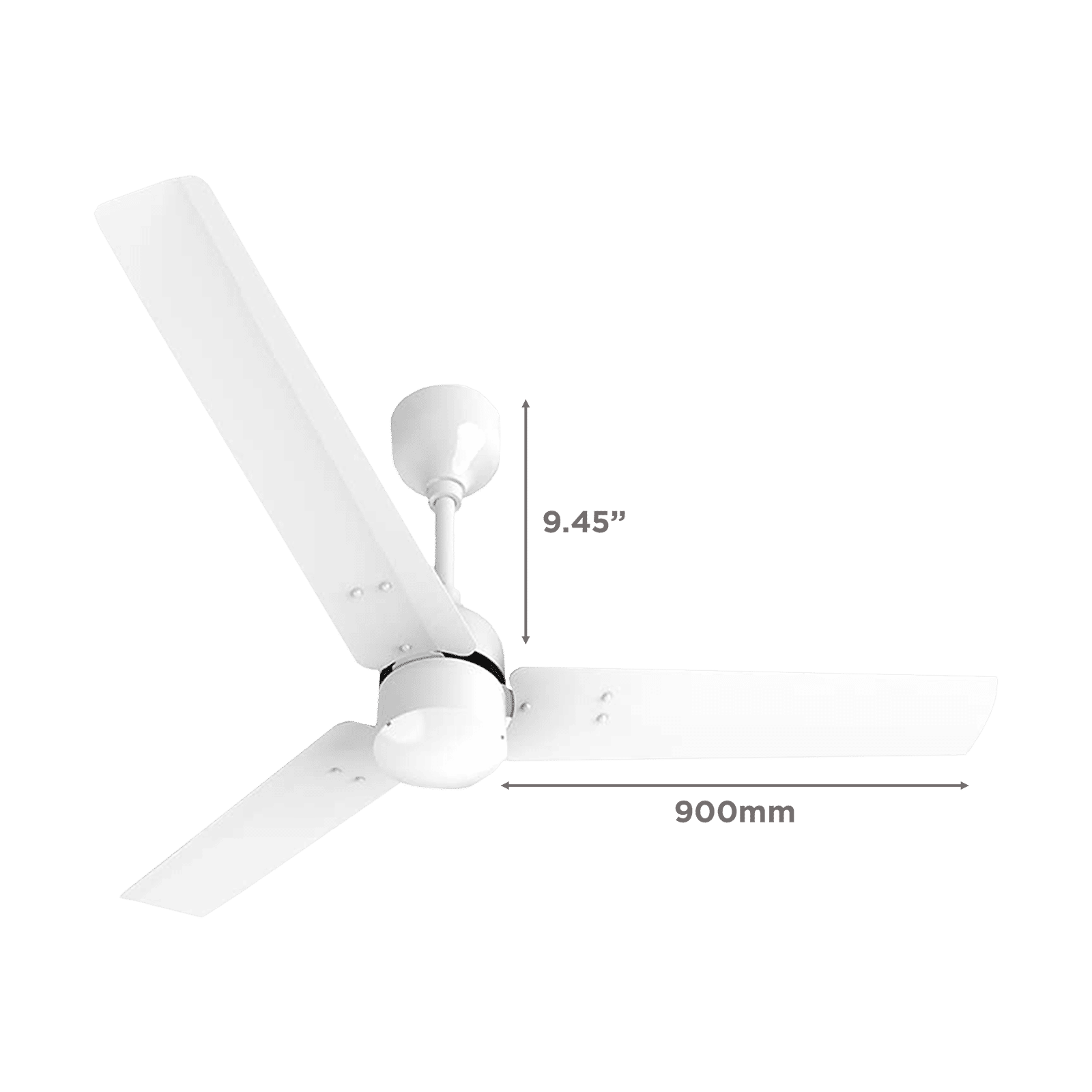 atomberg Renesa 5 Star 900mm 3 Blade BLDC Motor Ceiling Fan with Remote (LED Indicator, White)_2