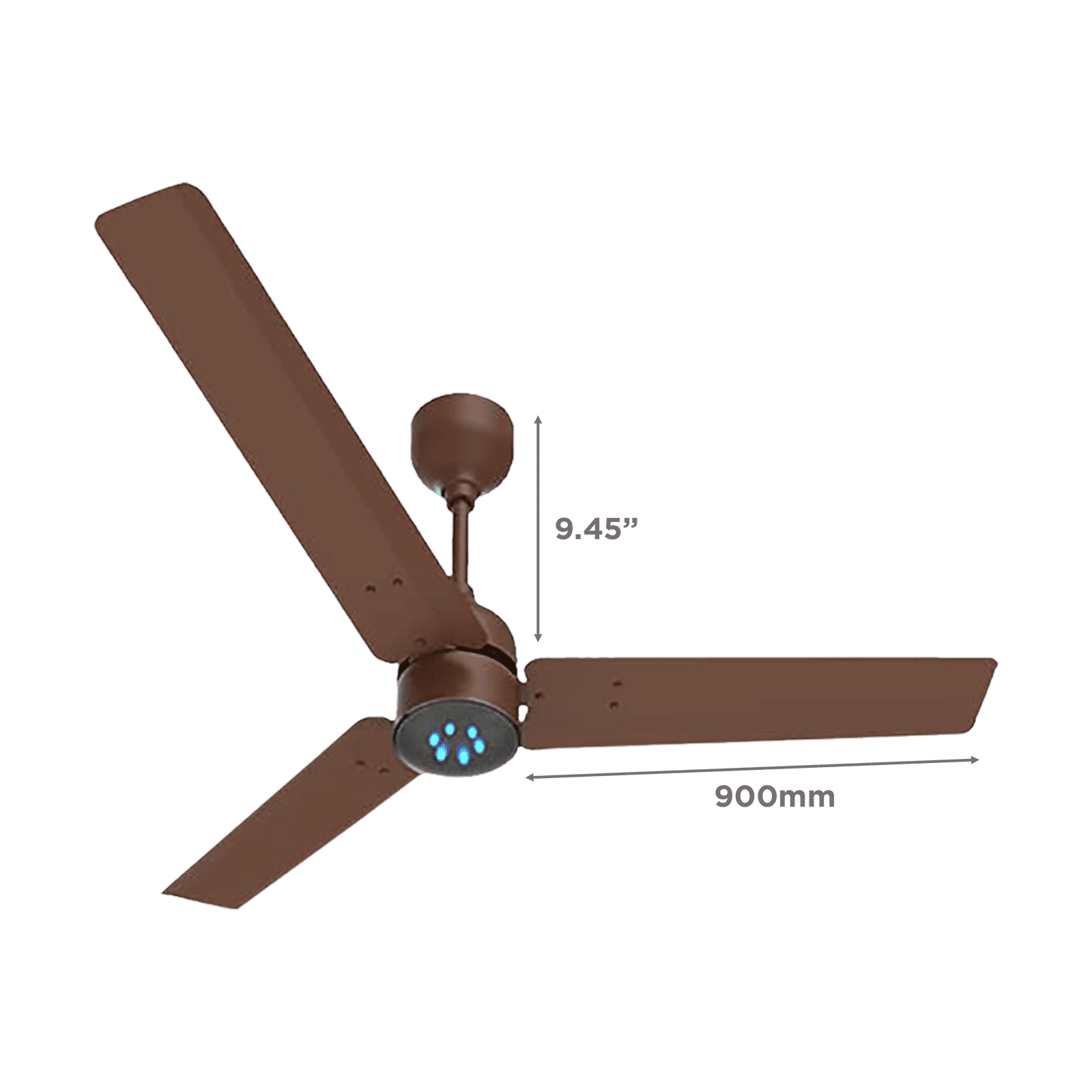 atomberg Renesa 5 Star 900mm 3 Blade BLDC Motor Ceiling Fan with Remote (LED Indicator, Matt Brown) atomberg Renesa 5 Star 900mm 3 Blade BLDC Motor Ceiling Fan with Remote (LED Indicator, Matt Brown)_2