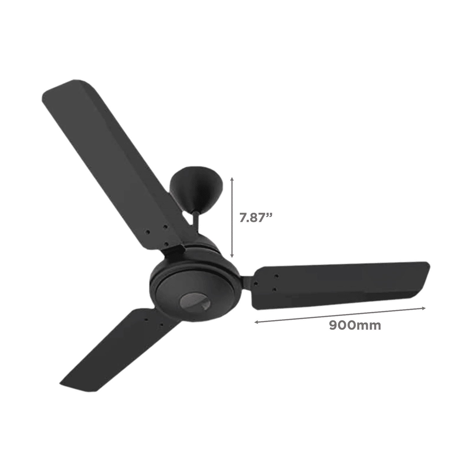 atomberg Efficio 5 Star 900mm 3 Blade BLDC Motor Ceiling Fan with Remote (LED Indicator, Matt Black)_2