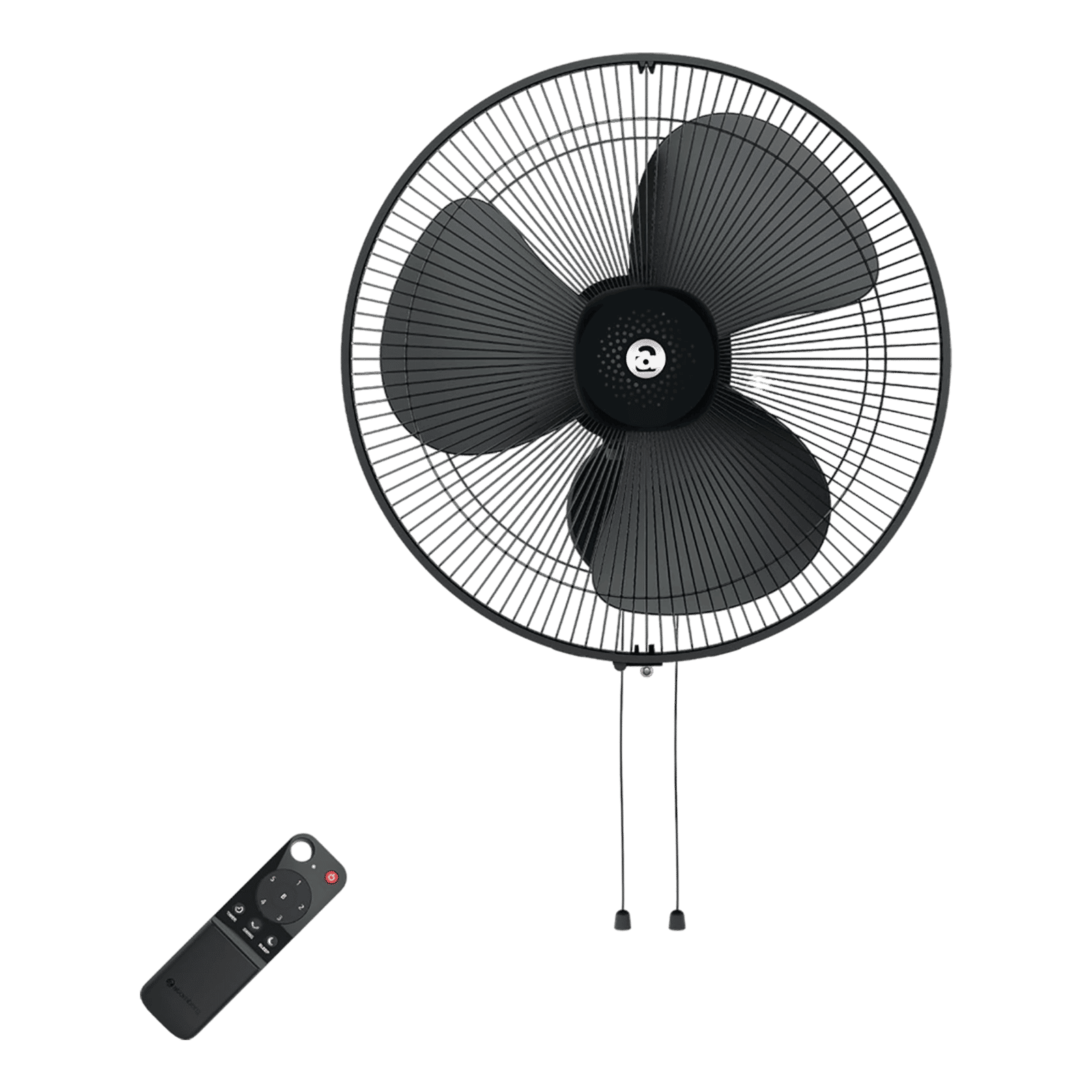atomberg Renesa 5 Star 400mm 3 Blade BLDC Motor Wall Mounted Fans with Remote (Smooth Oscillation, Midnight Black)_1