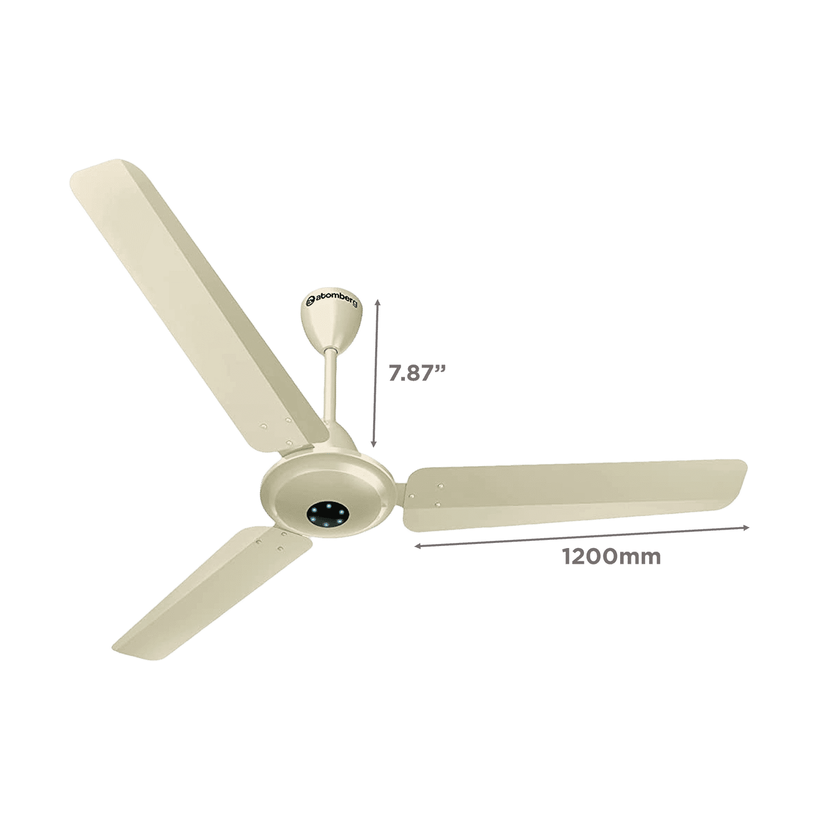 atomberg Ikano 5 Star 1200mm 3 Blade BLDC Motor Ceiling Fan with Remote (LED Speed Indicator, Gloss Ivory) atomberg Ikano 5 Star 1200mm 3 Blade BLDC Motor Ceiling Fan with Remote (LED Speed Indicator, Gloss Ivory)_2