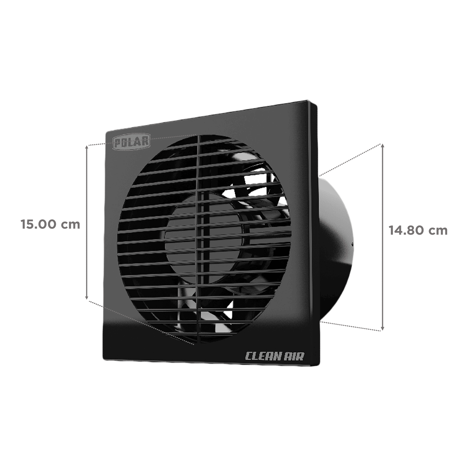 POLAR Clean Air Passion Axial 150mm Exhaust Fan (Silent Operation, Black)_2